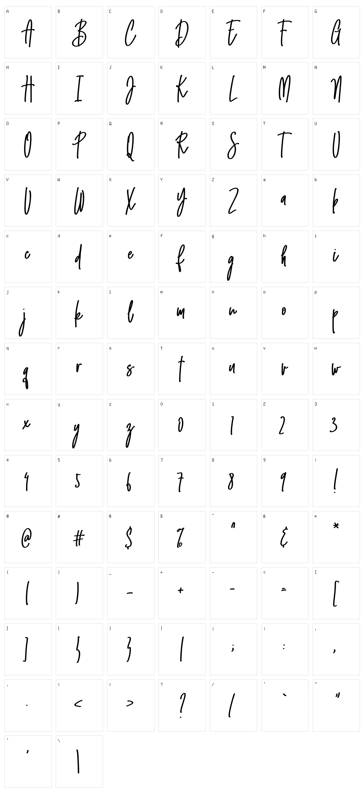 Emma Signature Character Set