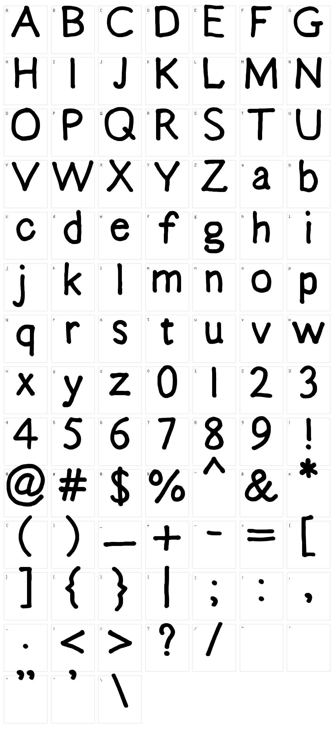 Emma Sophia Character Set