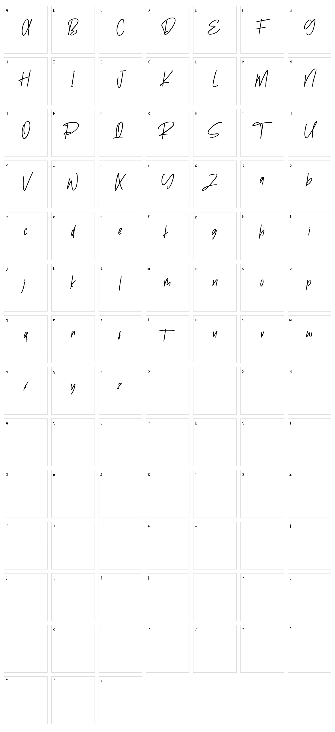 Epstein Character Set