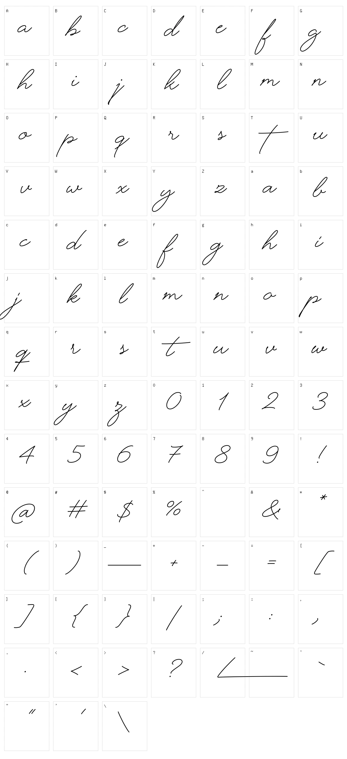 Eternate Character Set