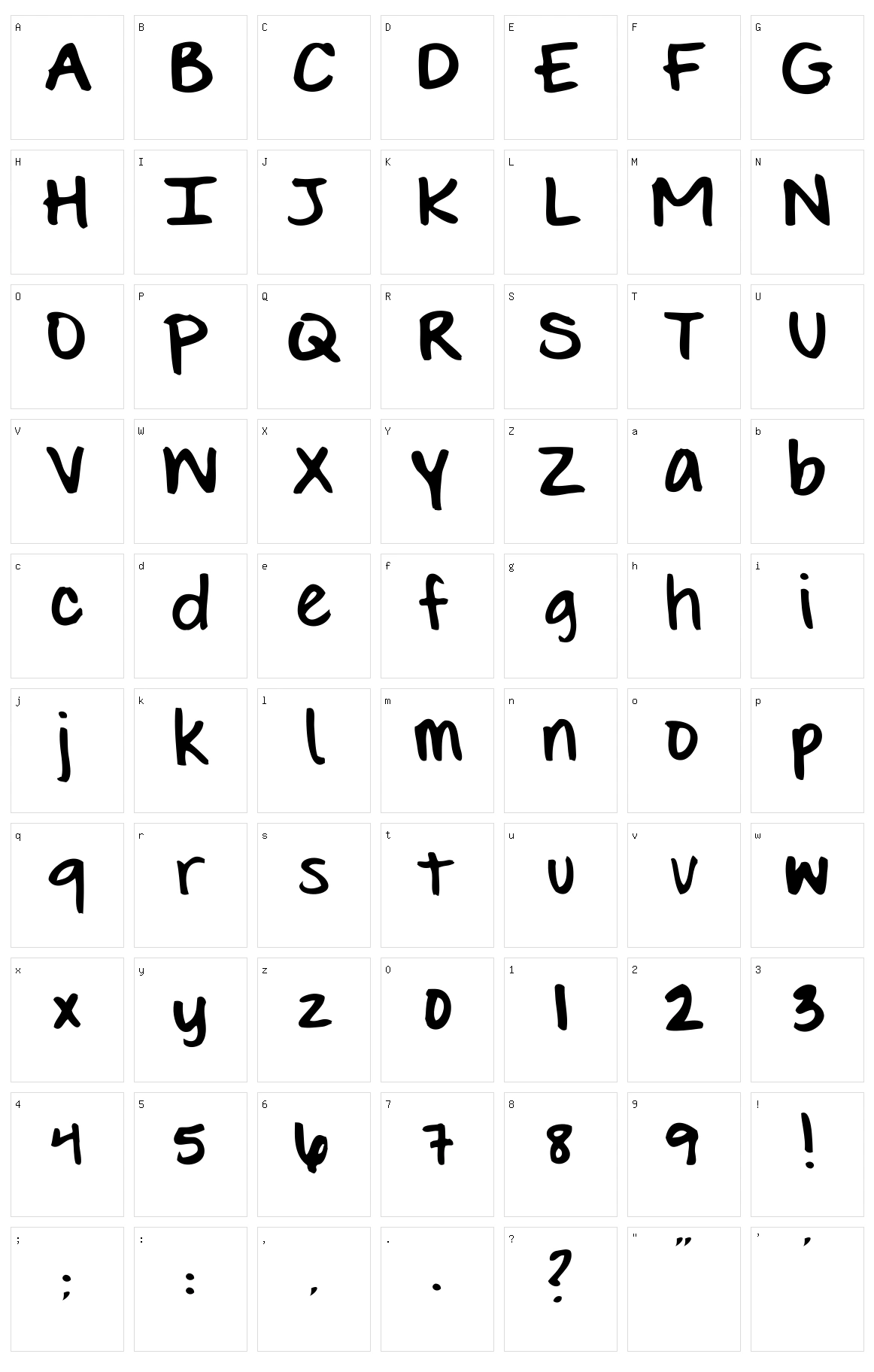 Evie's Hand Character Set