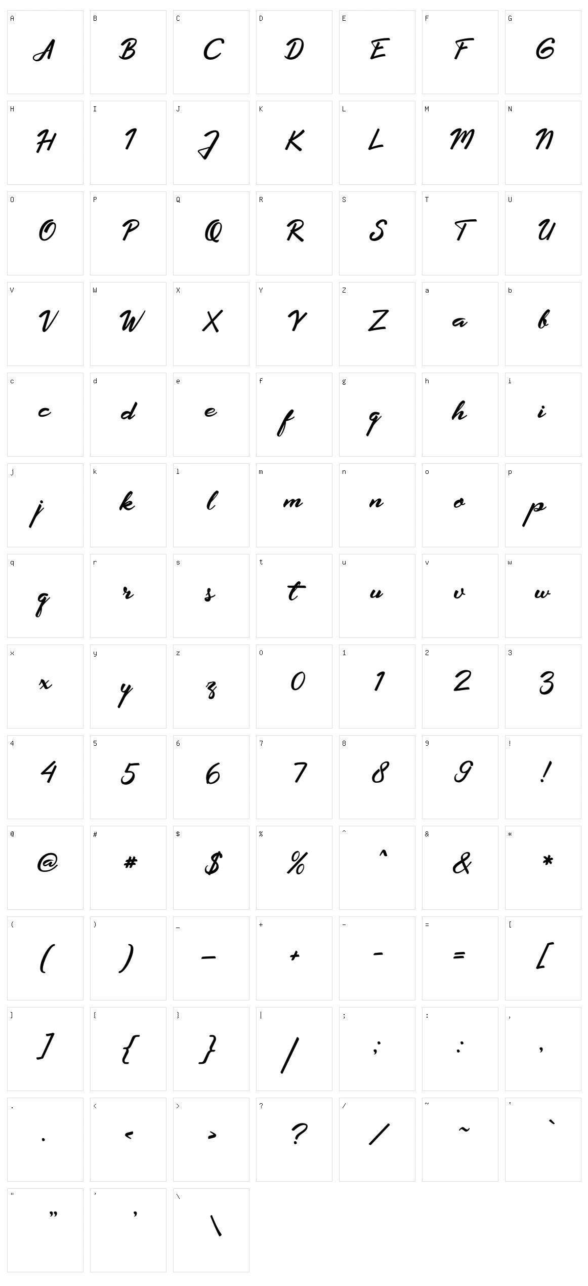 Extendo Character Set