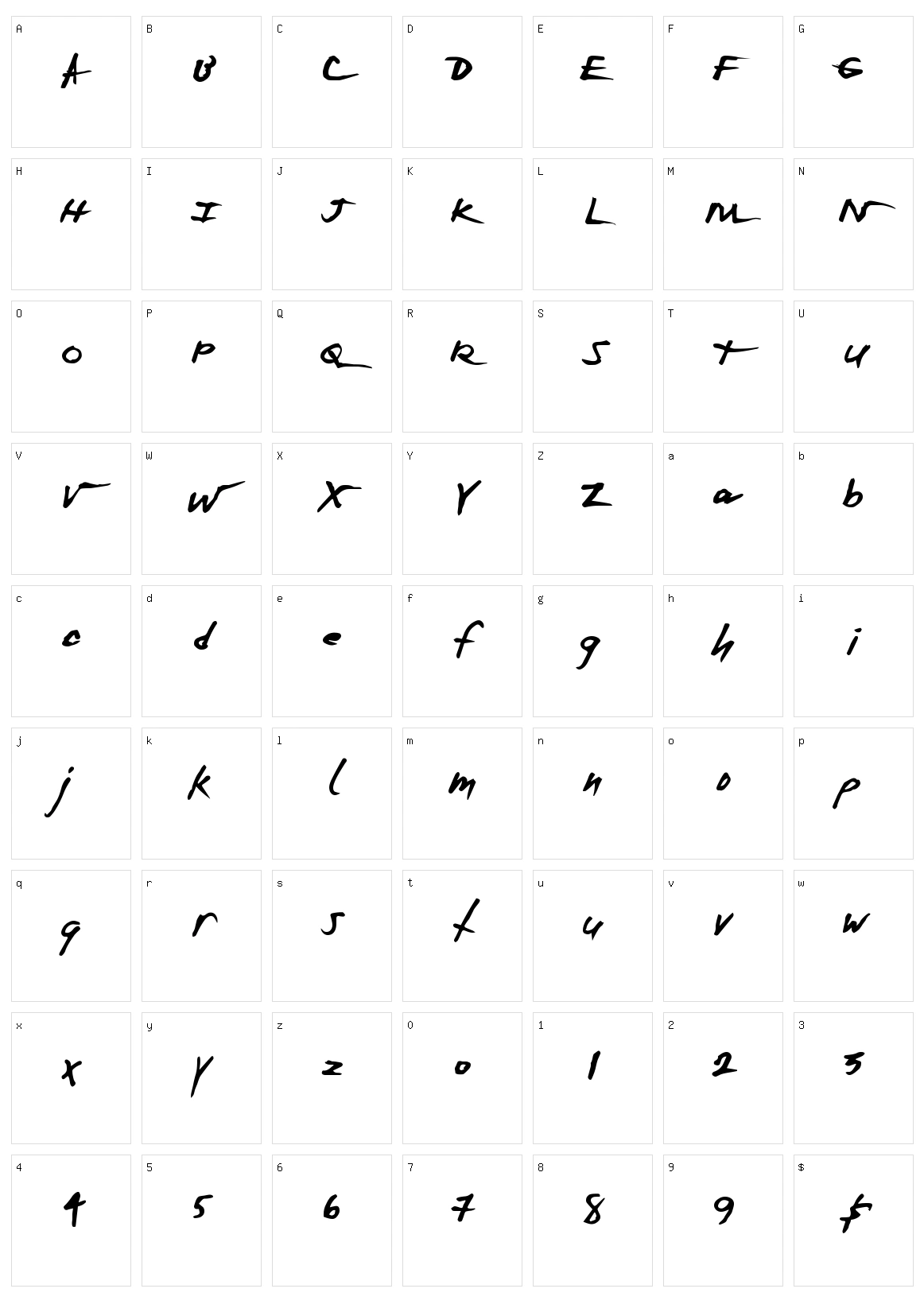 Extra Zero Character Set