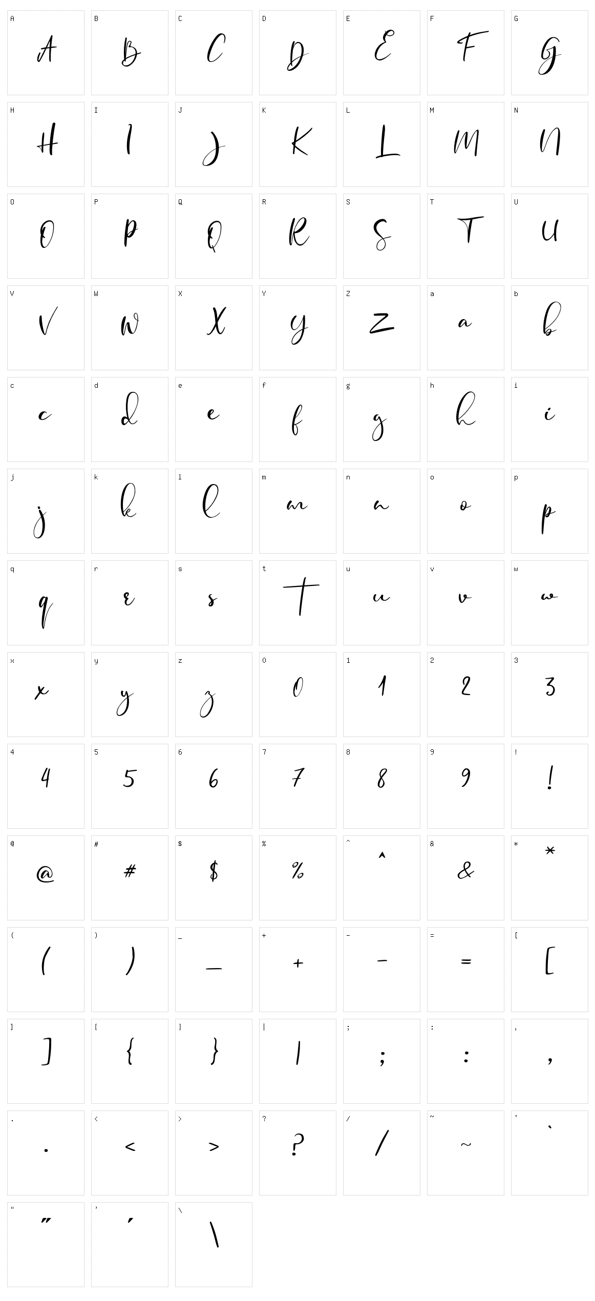 Fansthome Character Set