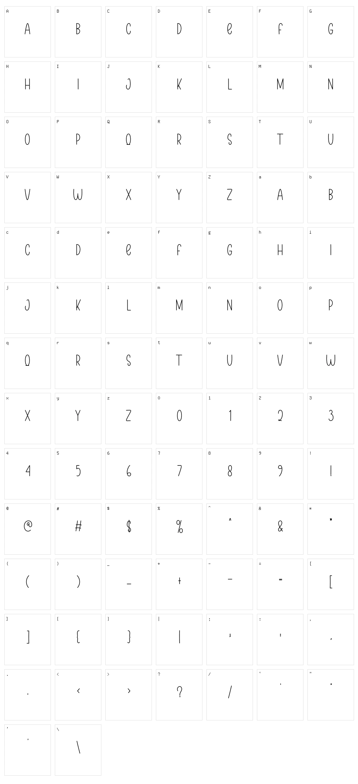 February Minimalist Character Set