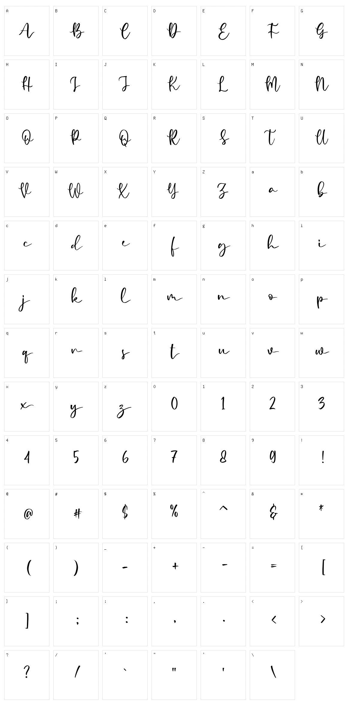 Femina Character Set