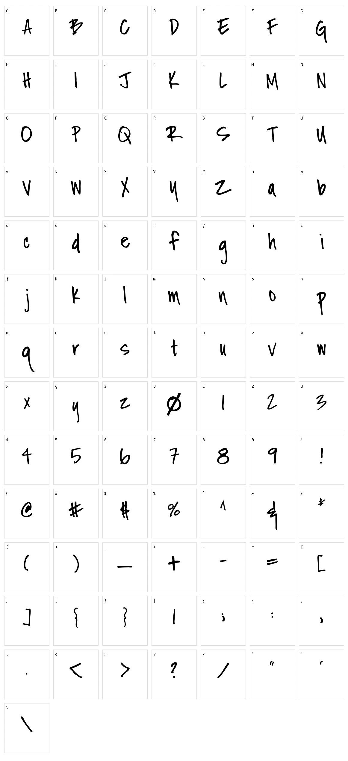 Fh Nicole Character Set