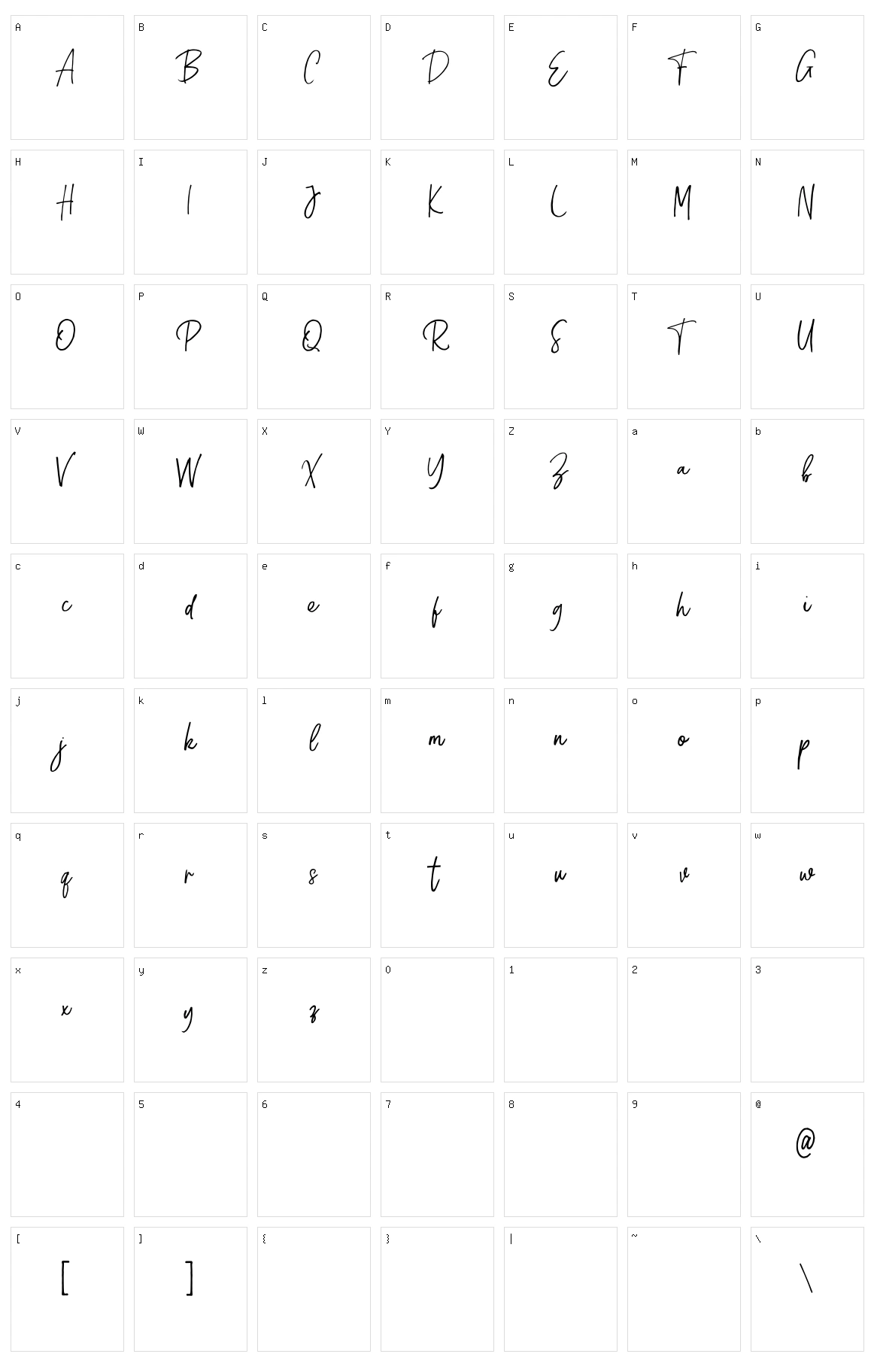 Fianna Character Set