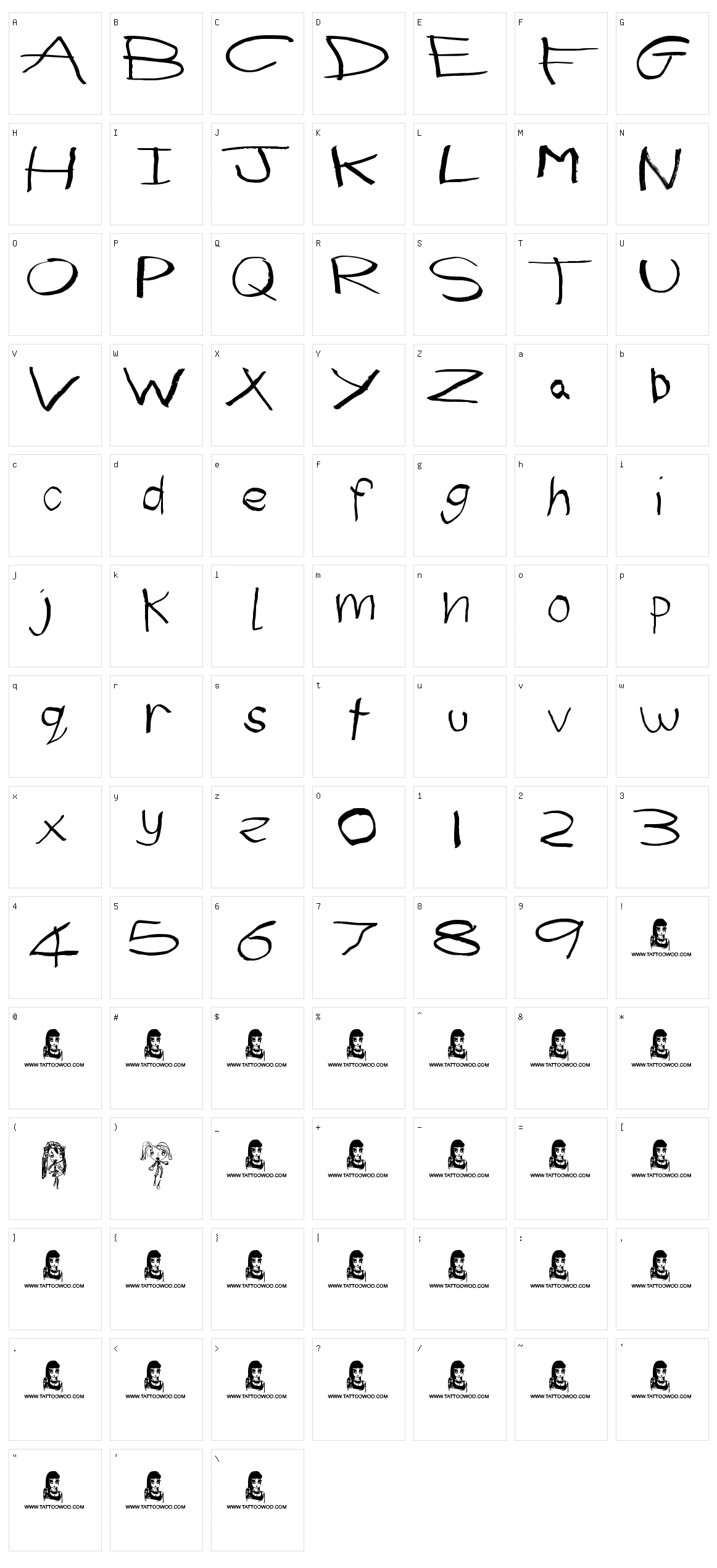 First Grader Character Set