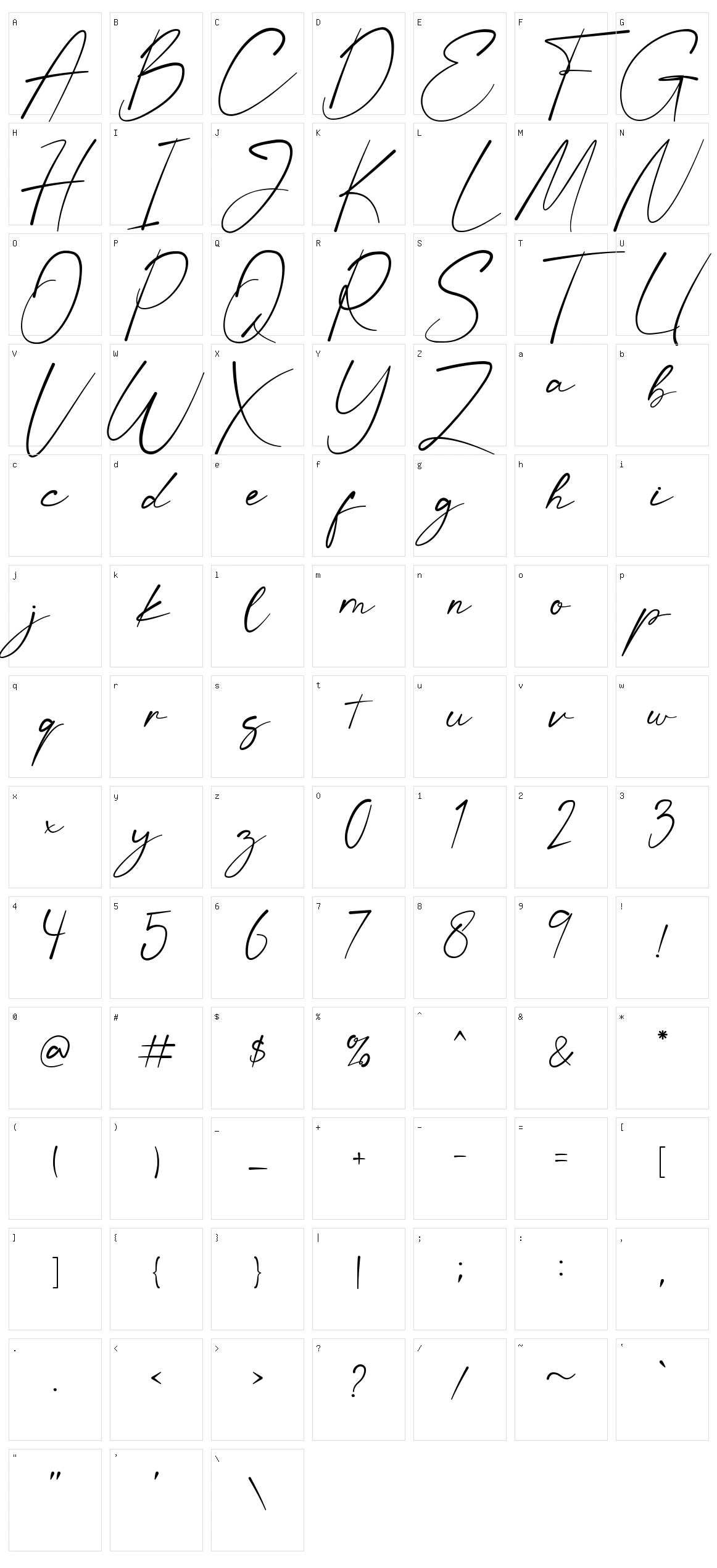 First Month Character Set