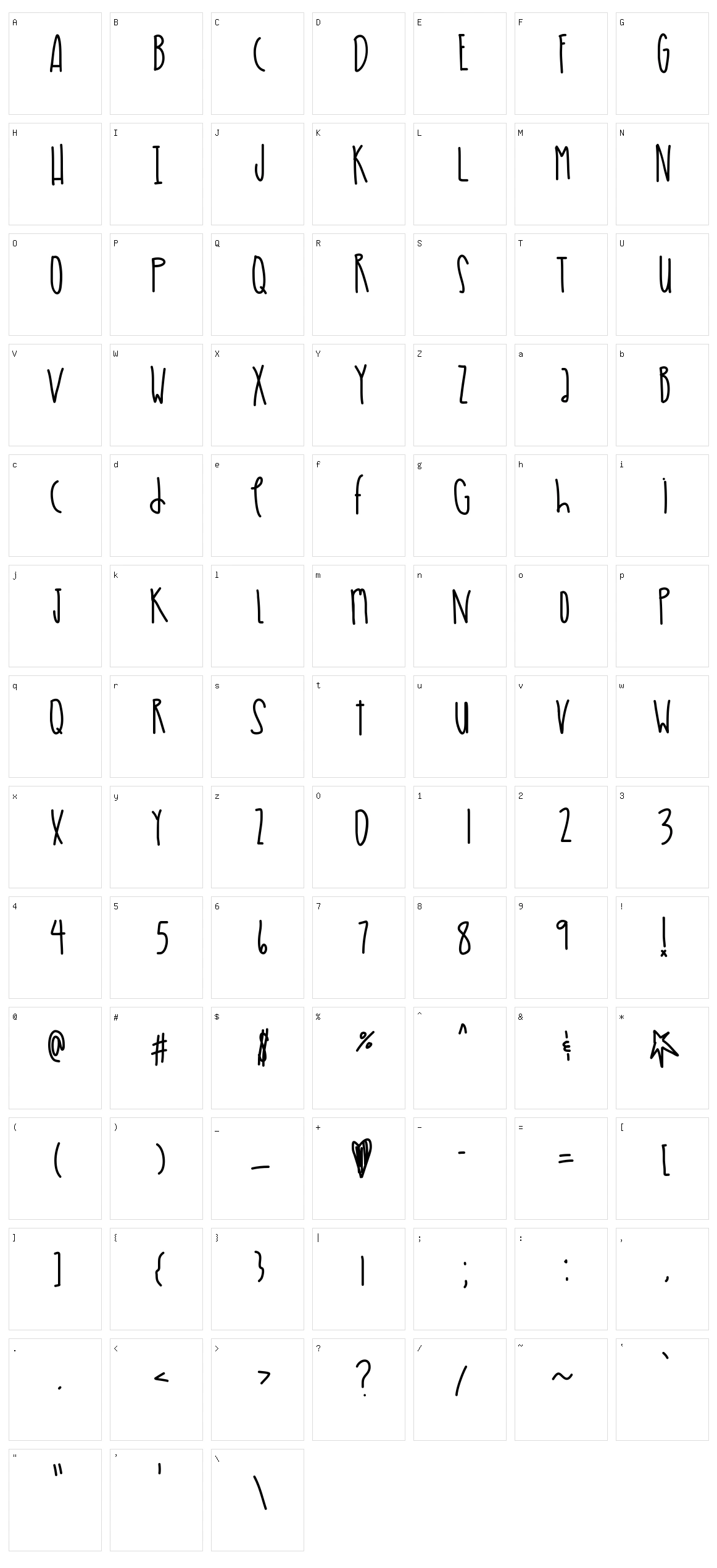 Fishers Wharf Character Set