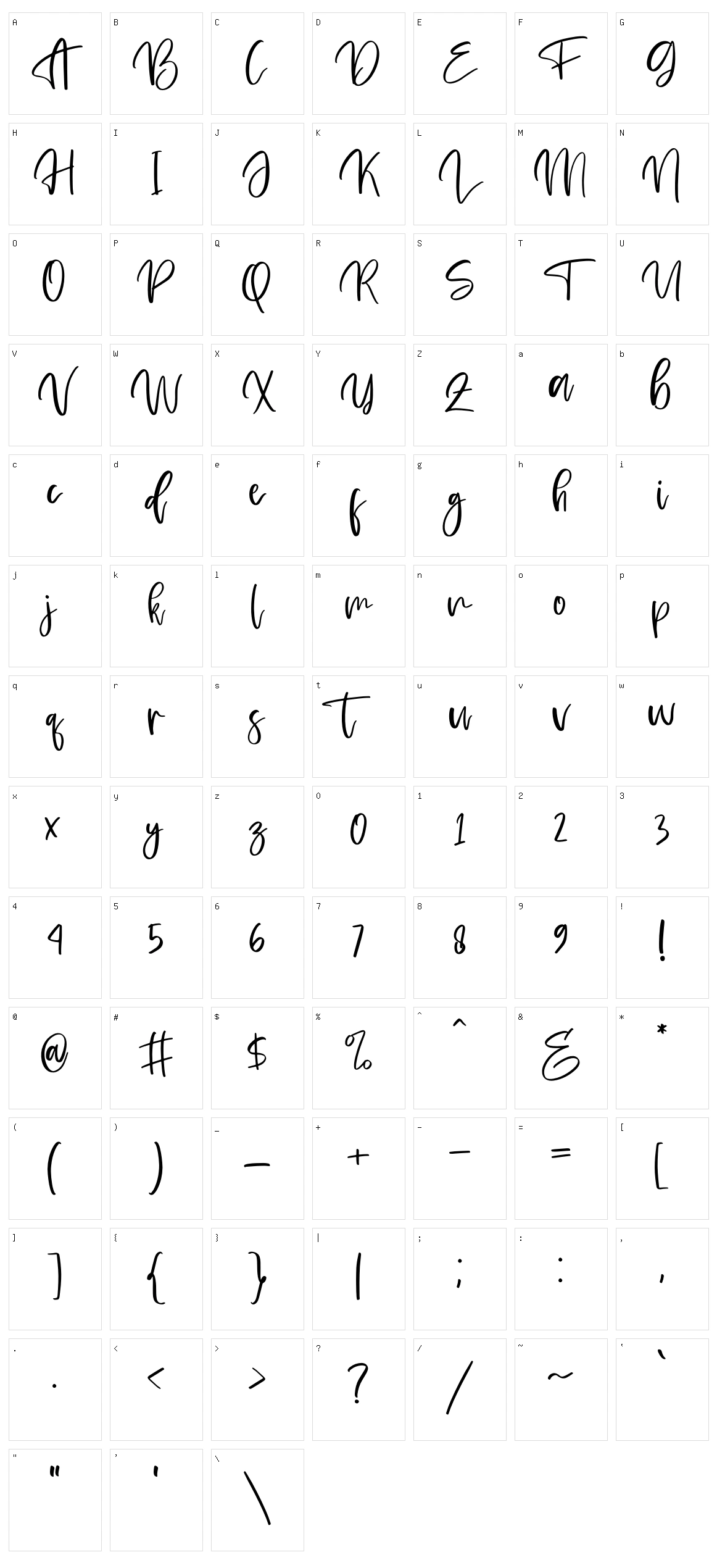 Fletches Character Set