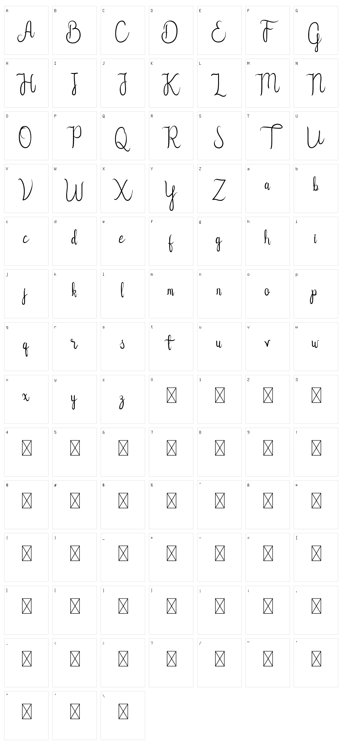 Flower Adaline Character Set