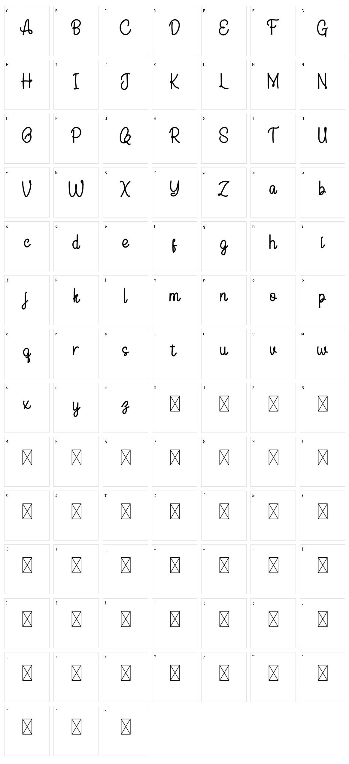 Flower Signature Character Set