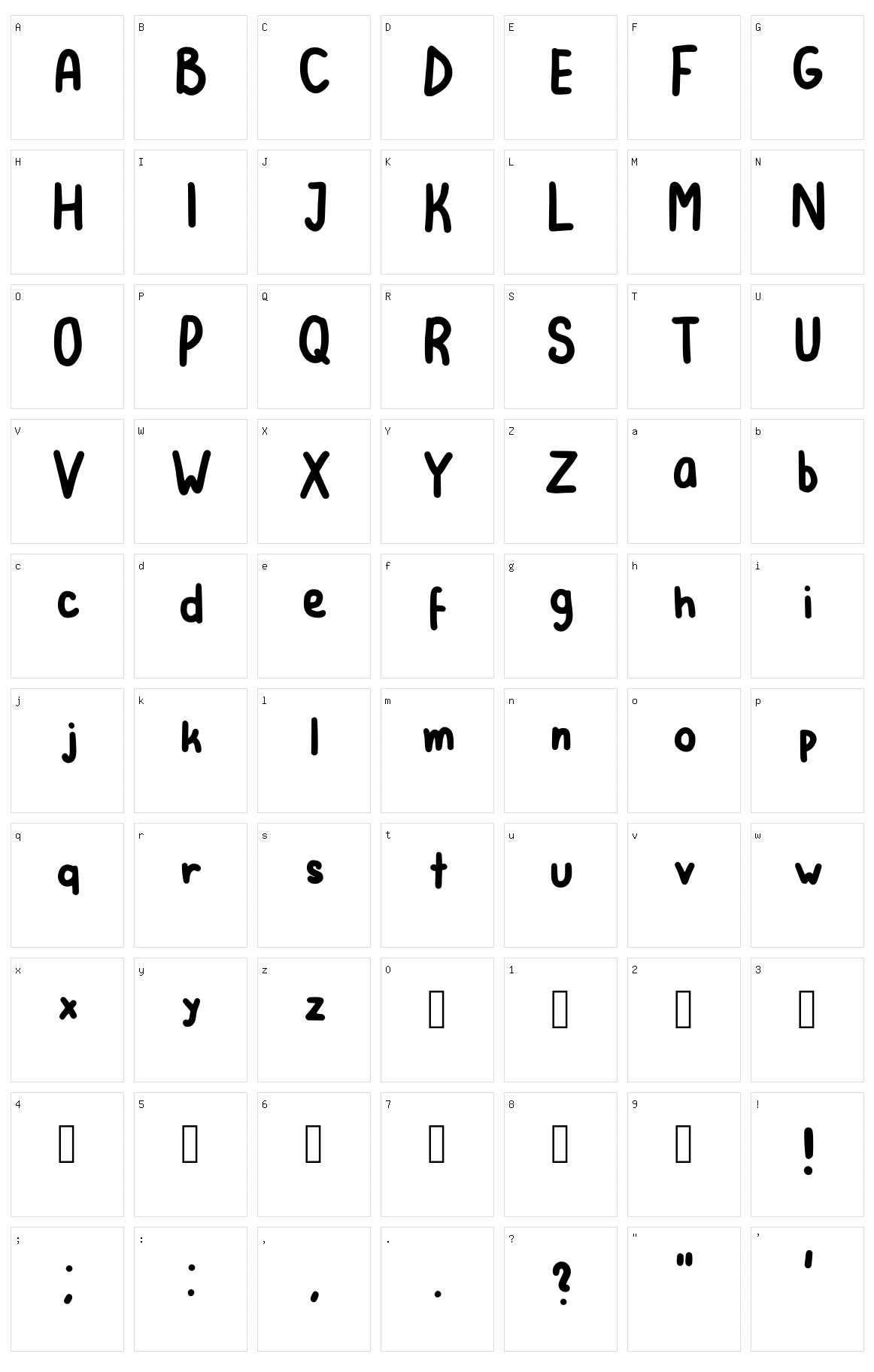 Flowerbust Character Set