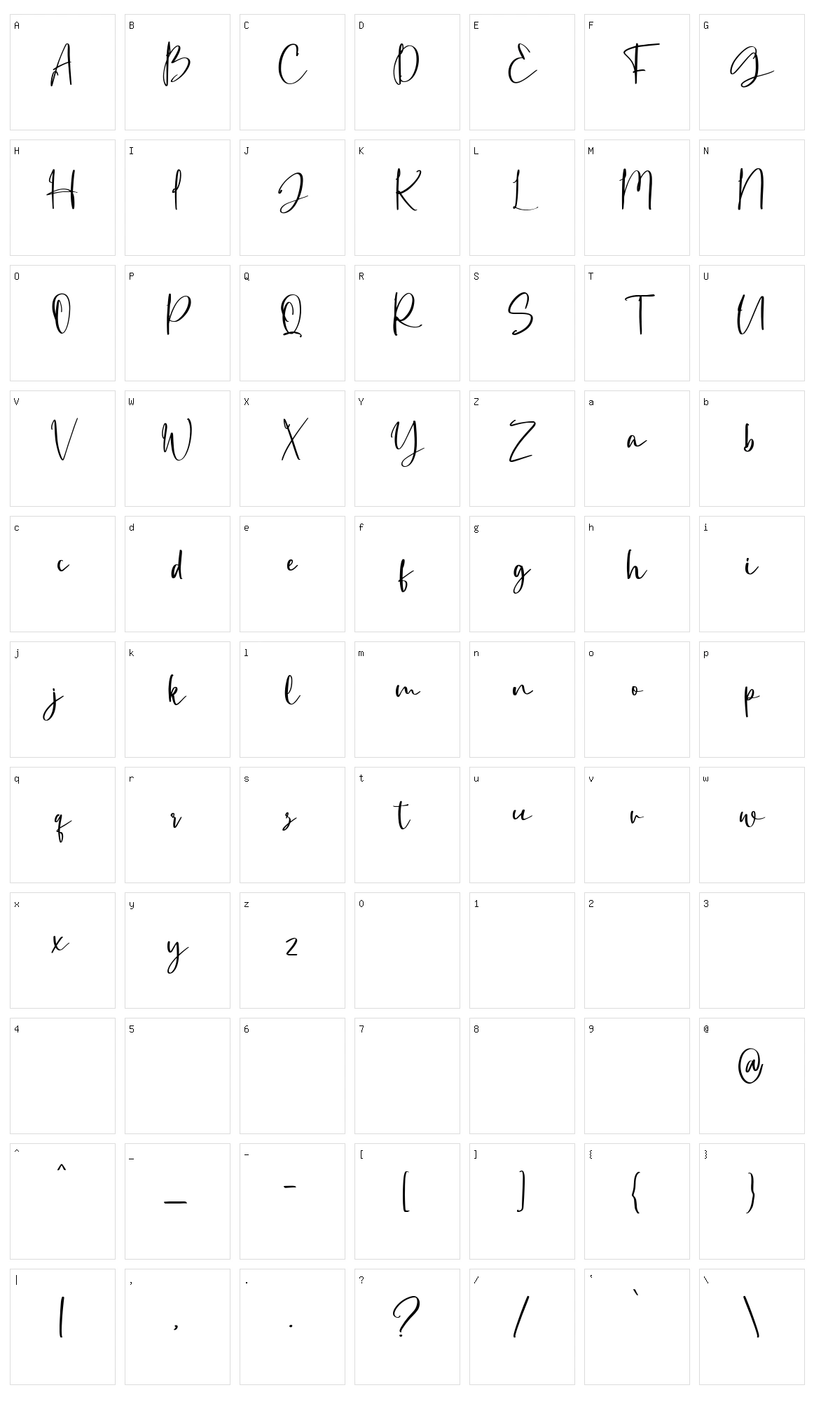 Flowery Character Set