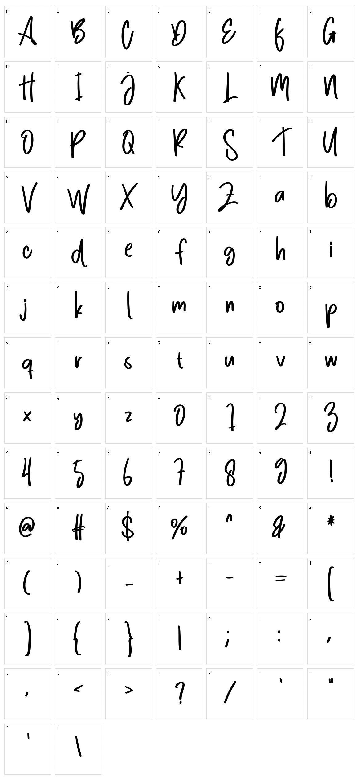 For You Character Set