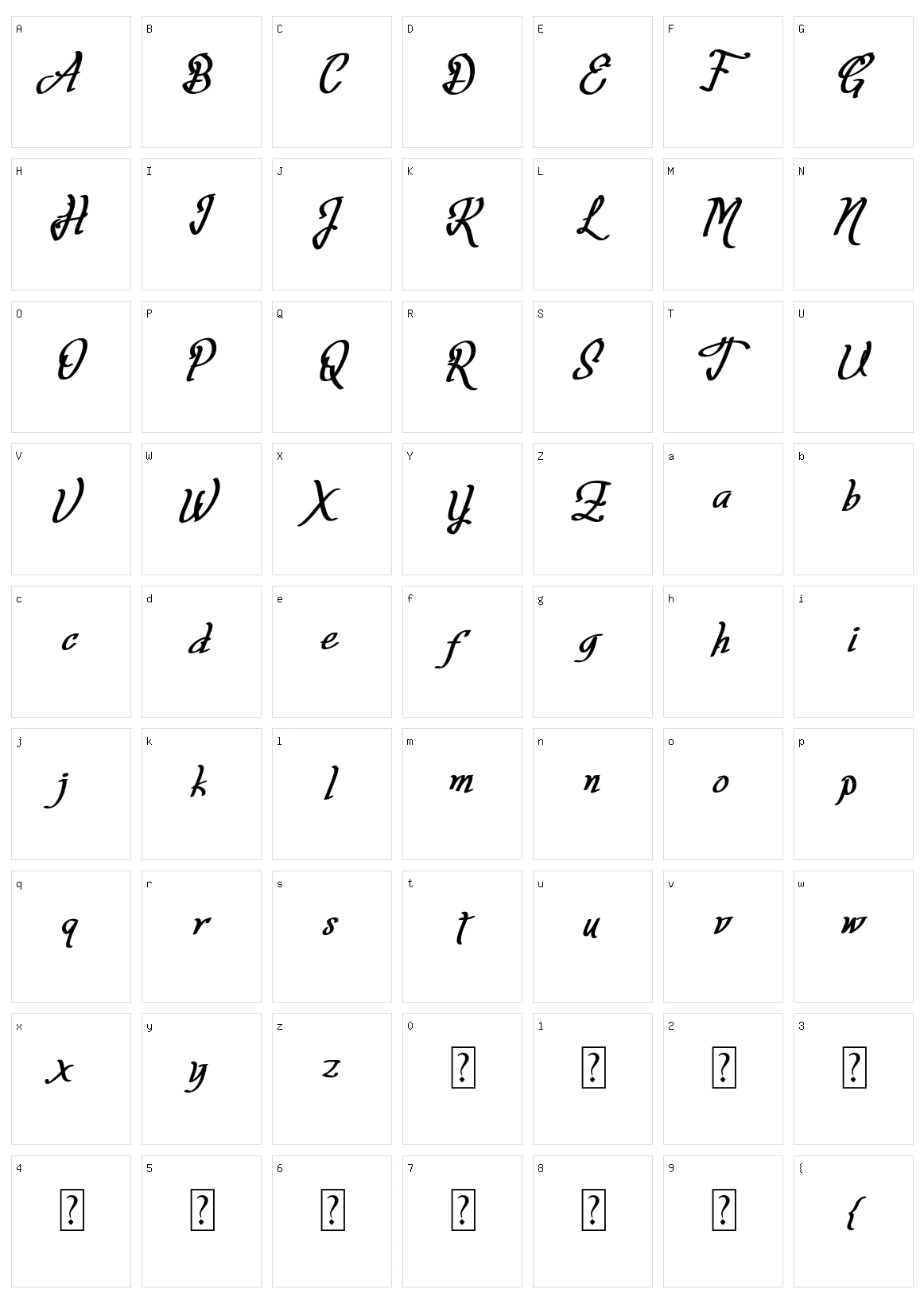 Fortuin Handlettering Character Set