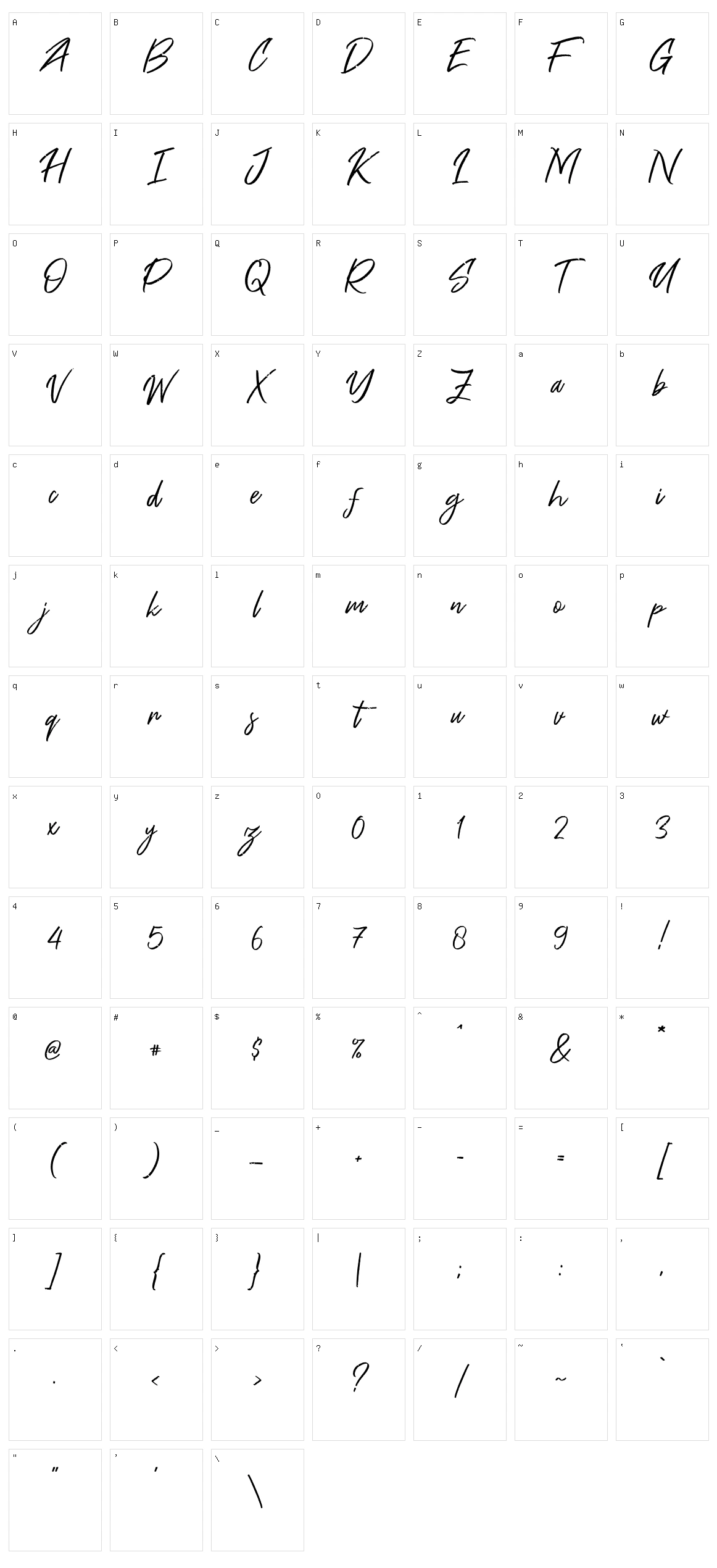 Free Pen Character Set