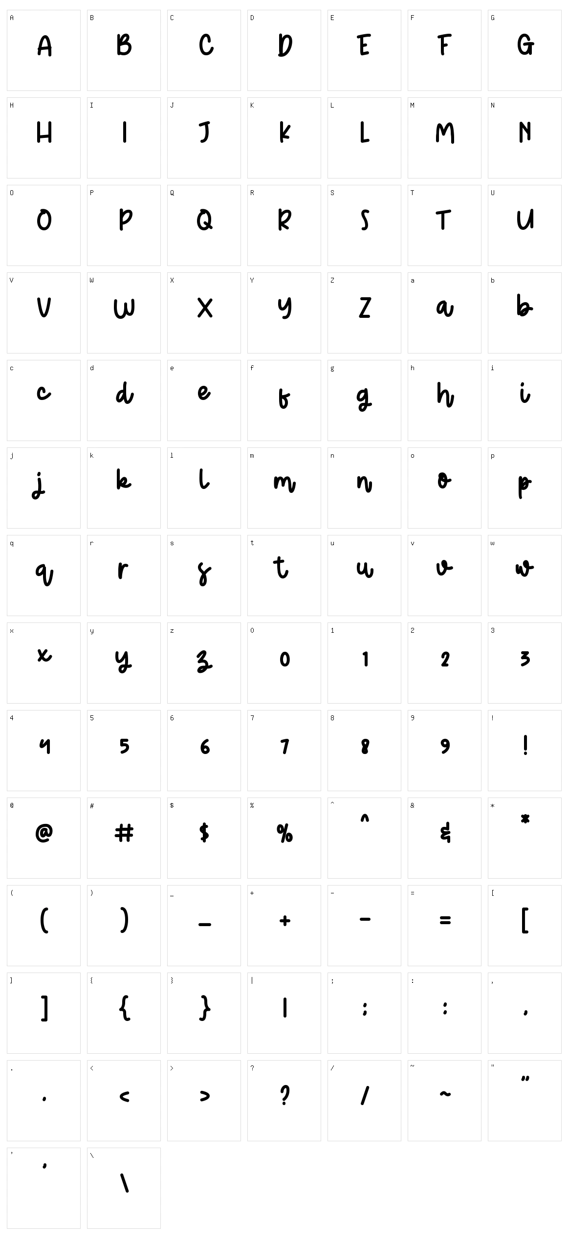 Fresh Beverage Character Set