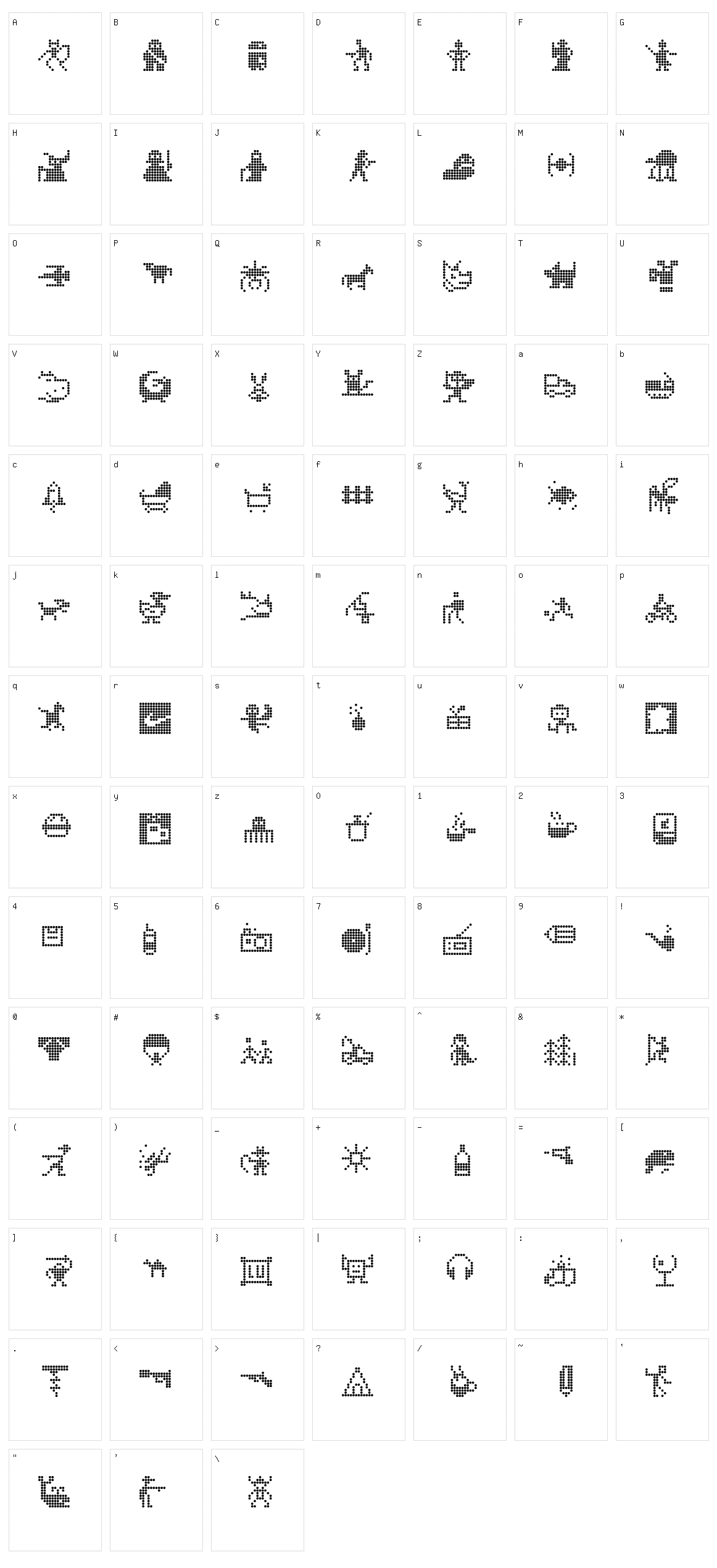 Signotek Character Set