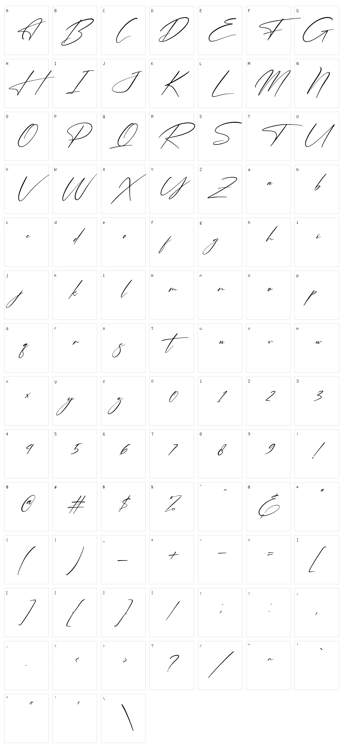 Freyatina Pelgona Character Set