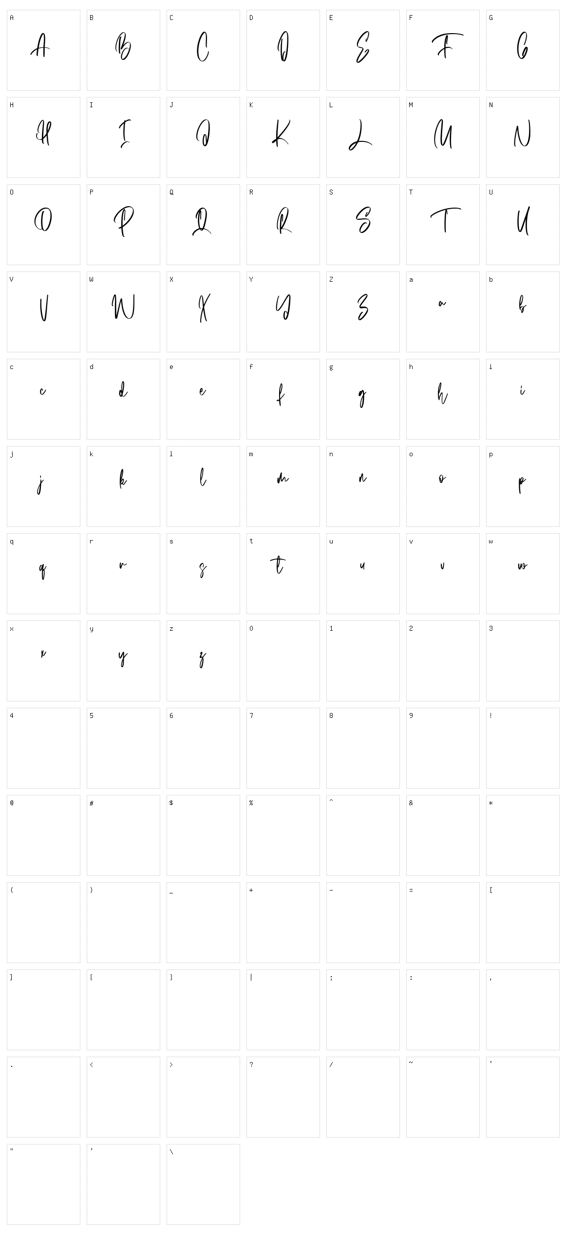 Frostiest Character Set