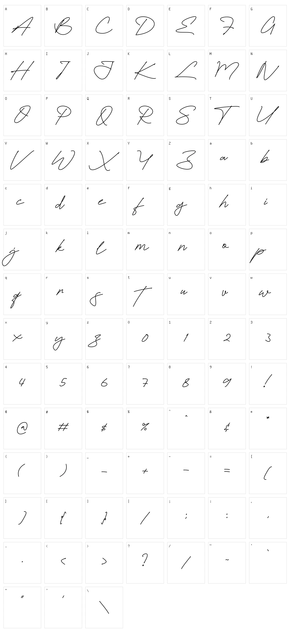 Futturistica Signature Character Set