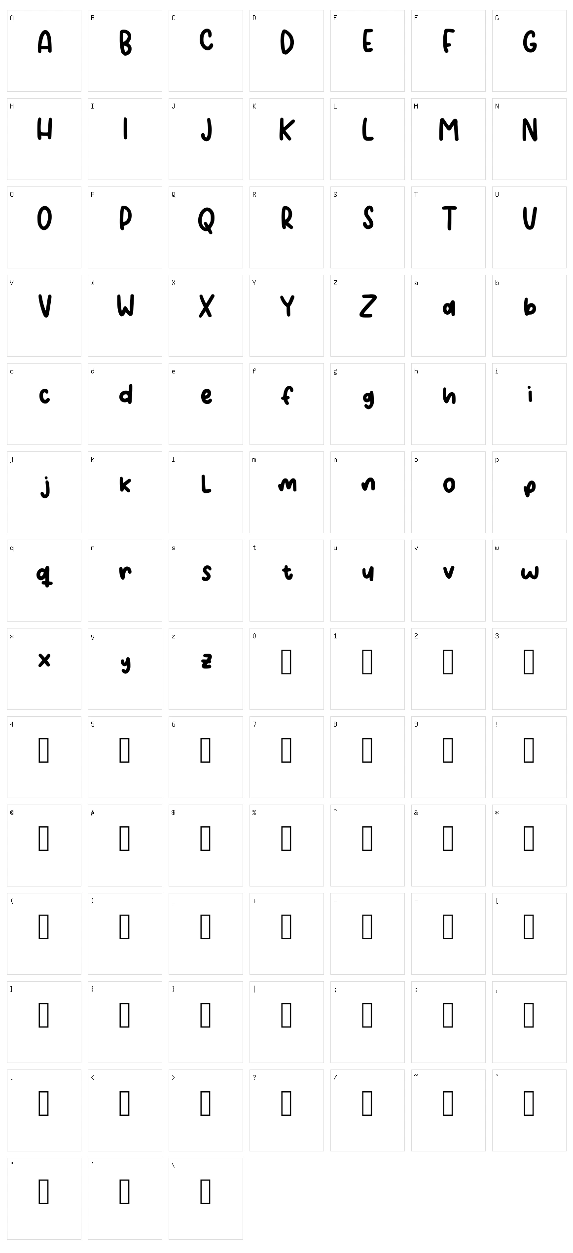 Gabi Estudies Character Set