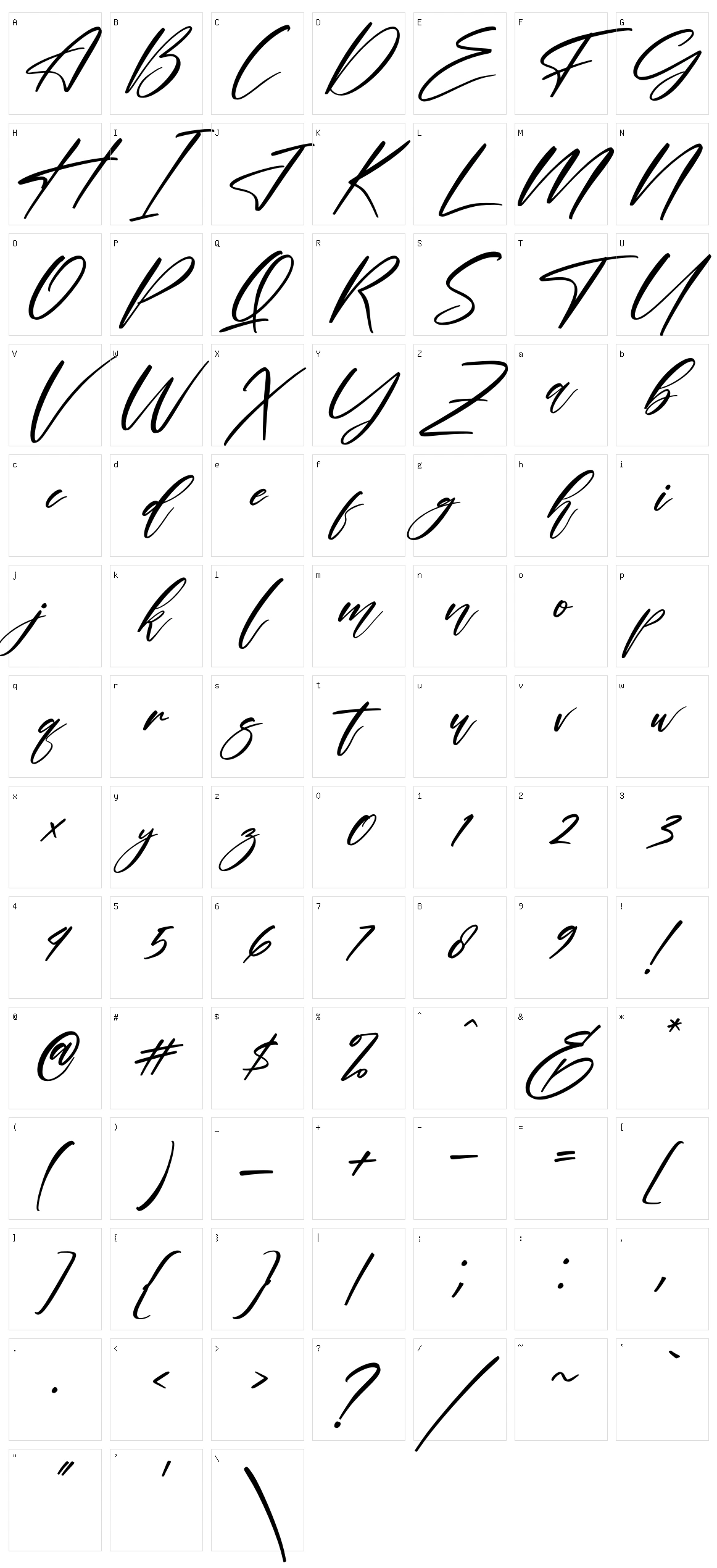 Gabriel Character Set