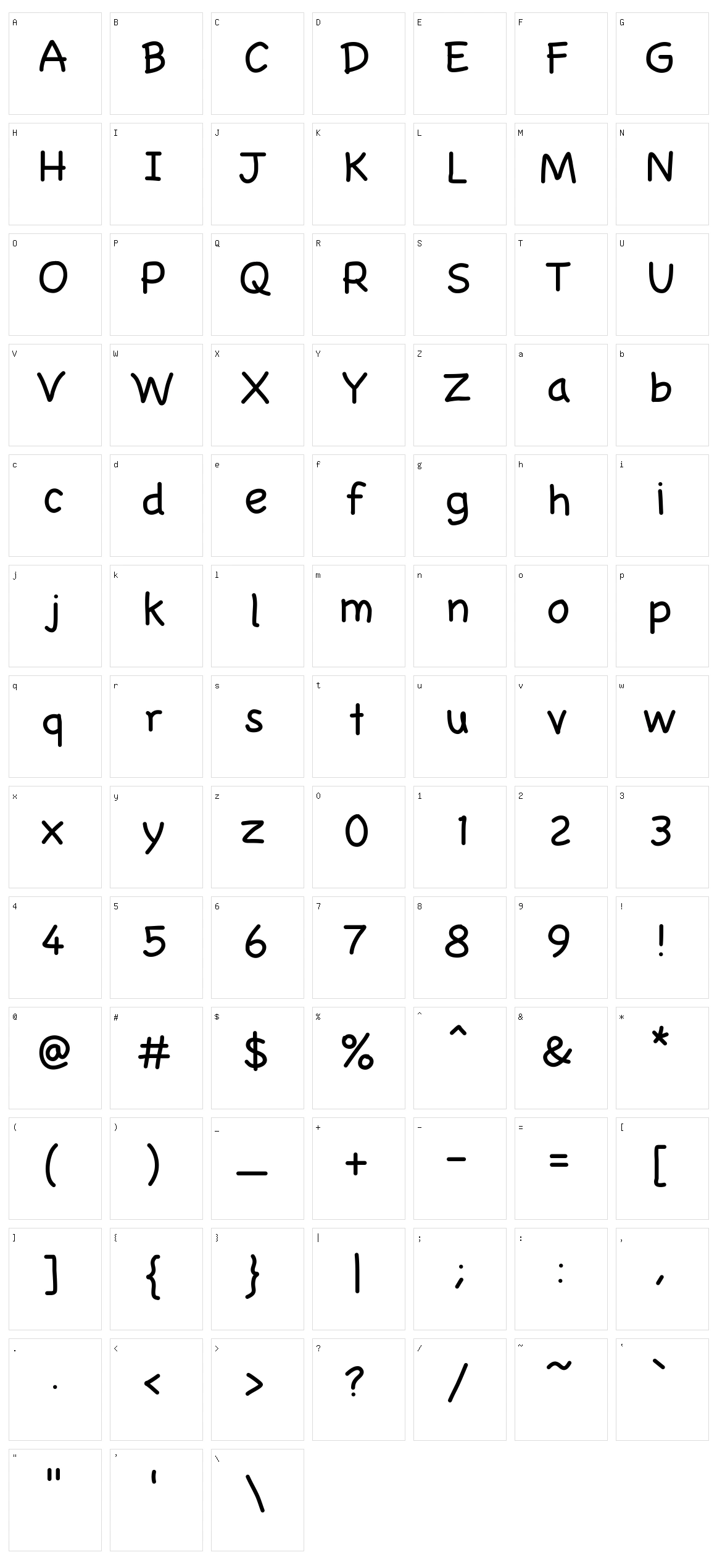 Gaelle 001 Character Set