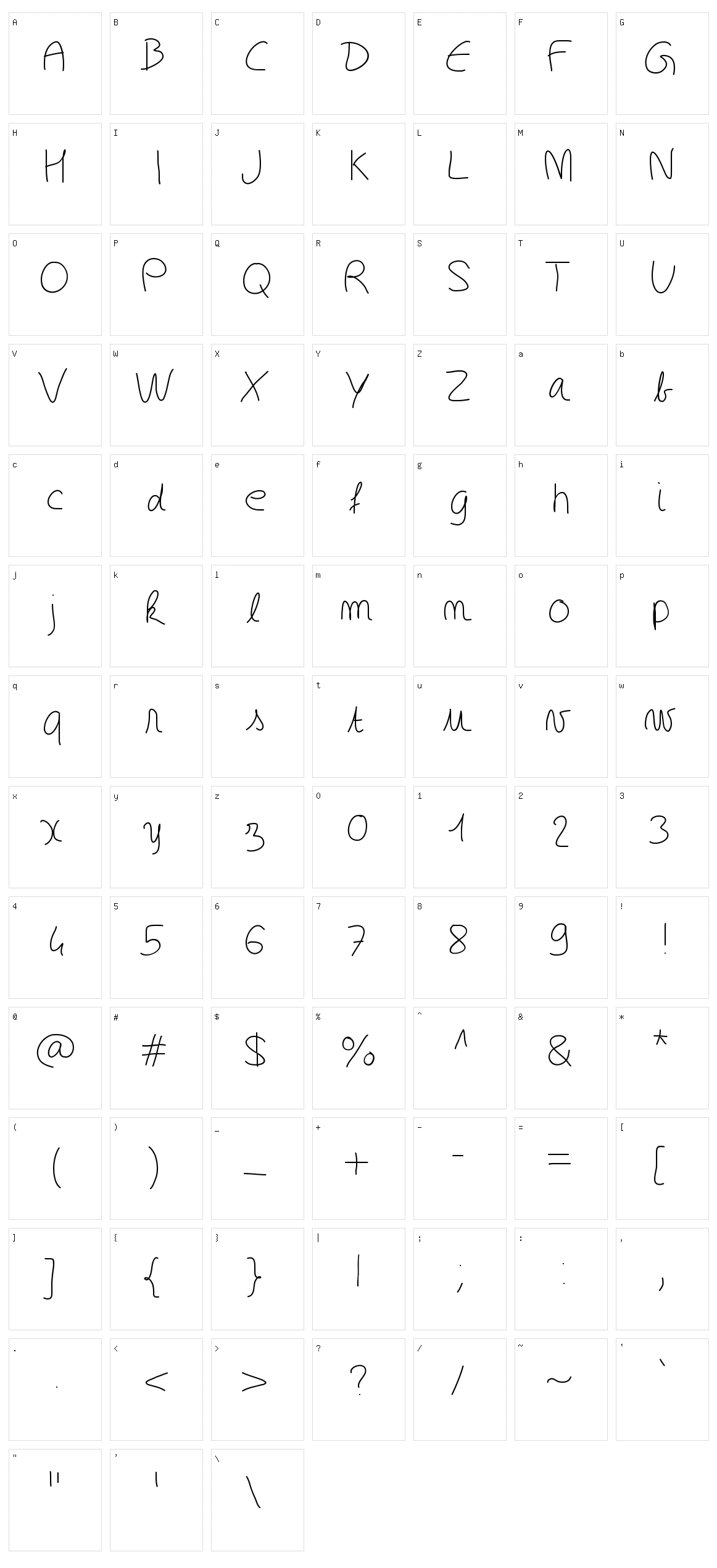 Gaelle DEF Character Set