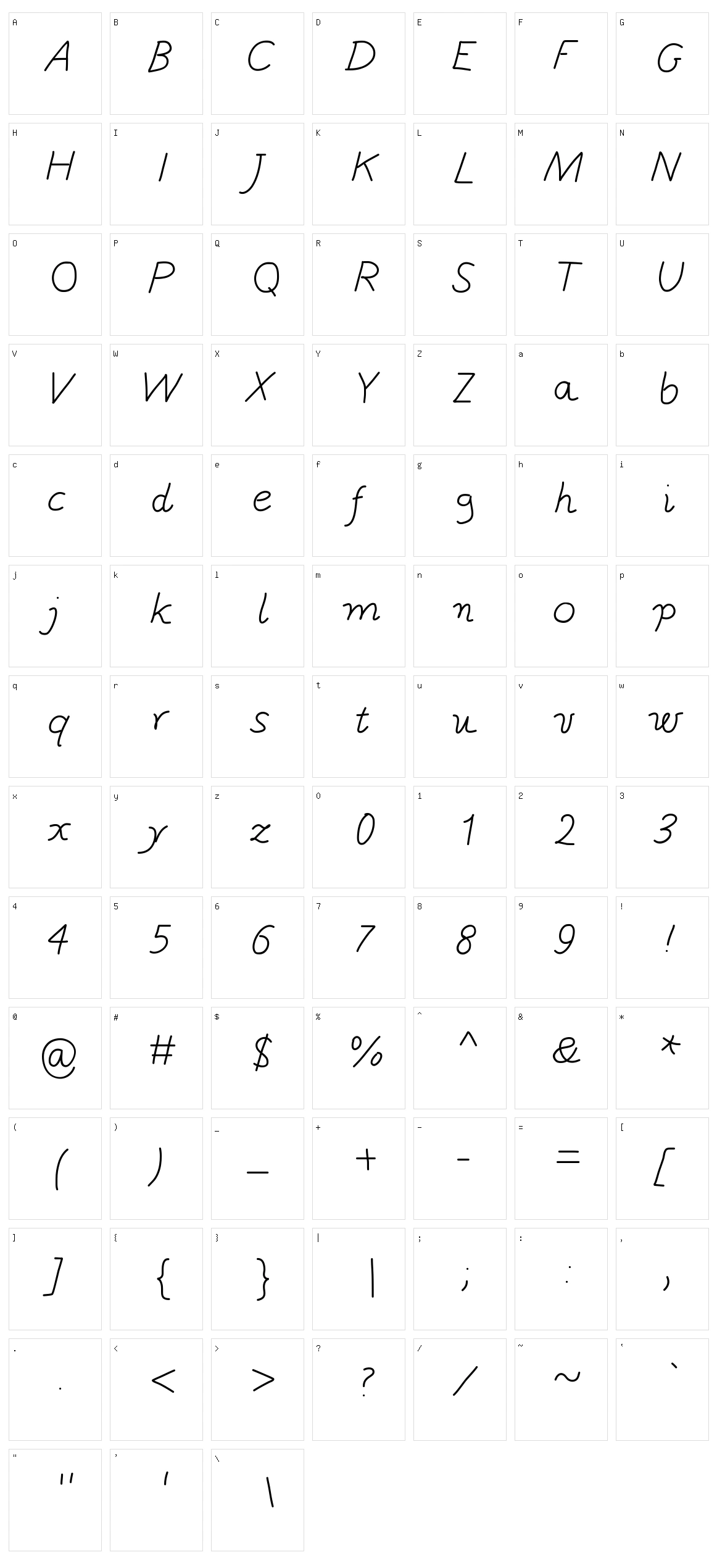 Gaelle Number 5 Character Set