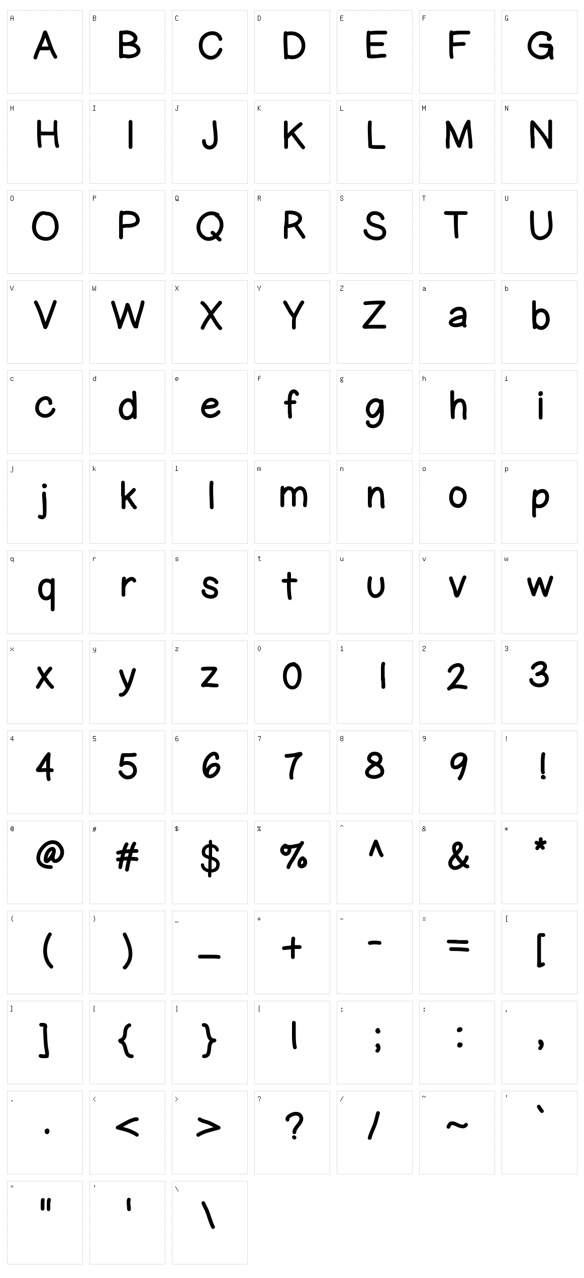 Gel Pen Upright Character Set