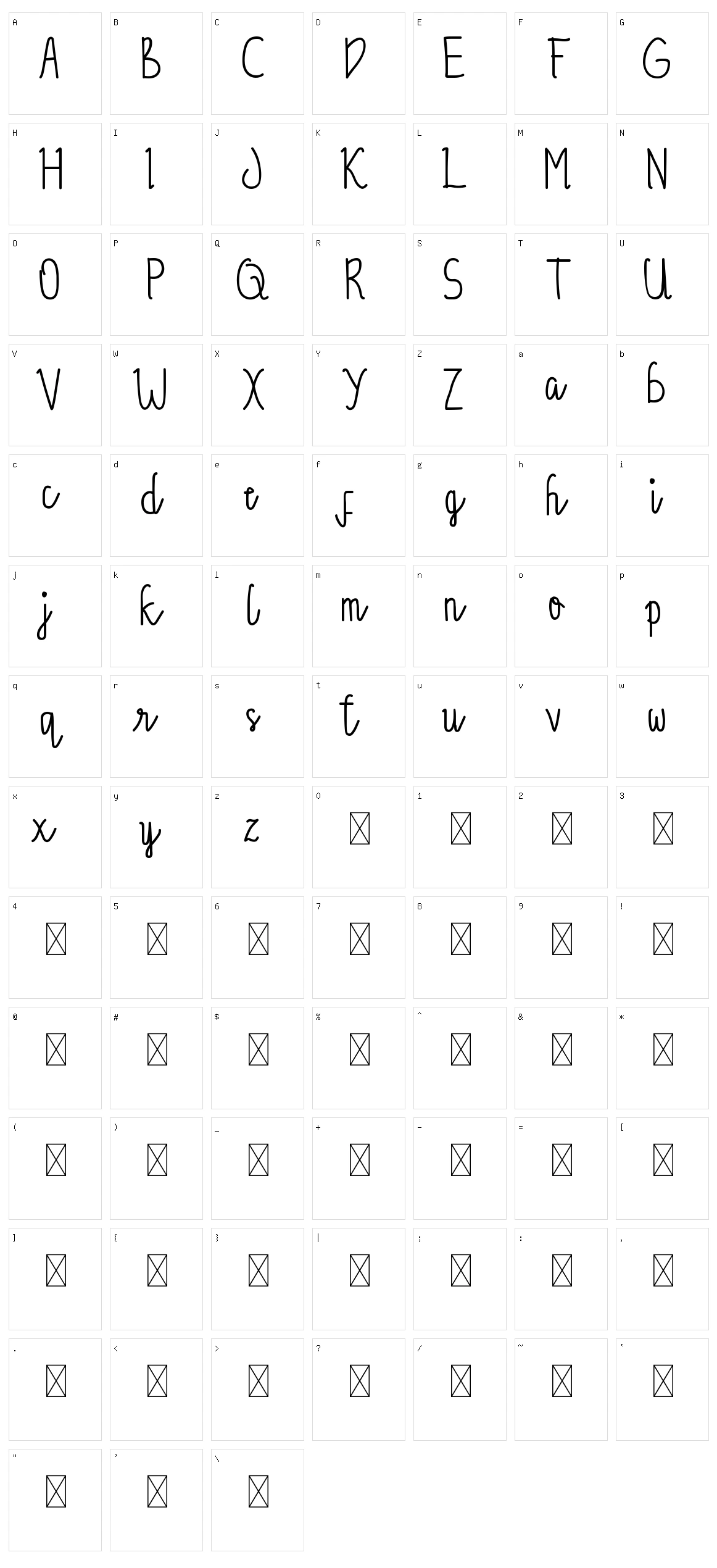 Gemintang Character Set