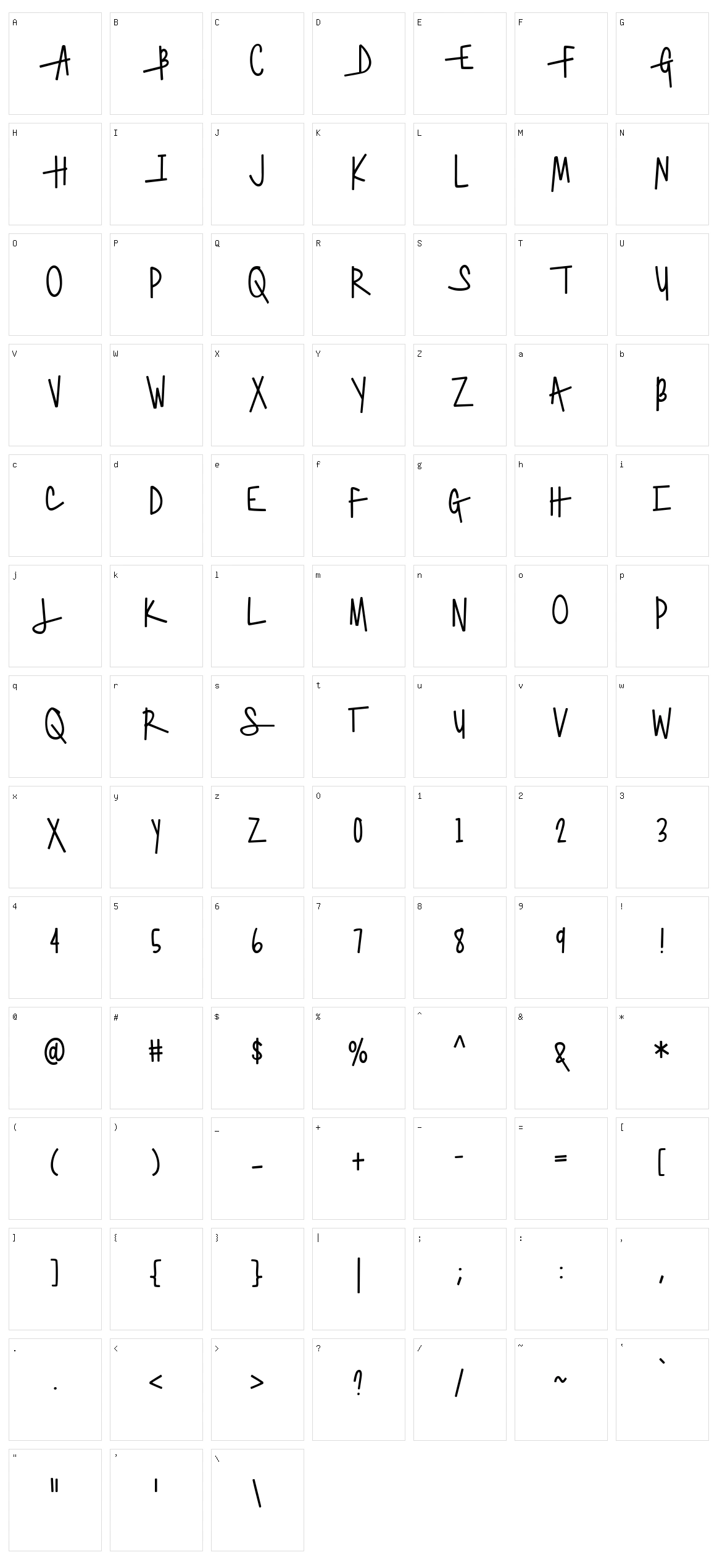 Generally Speaking Character Set