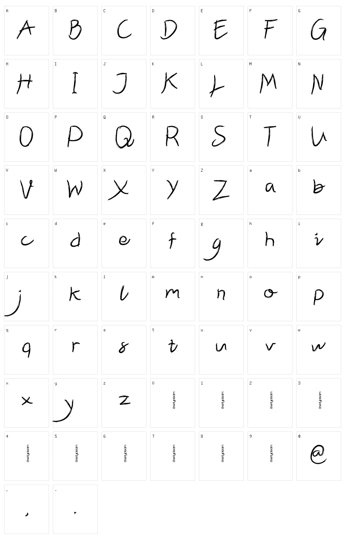 Geoliticum Character Set