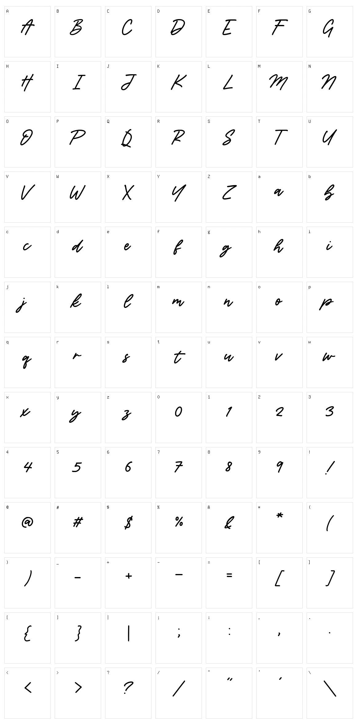 Georado Character Set