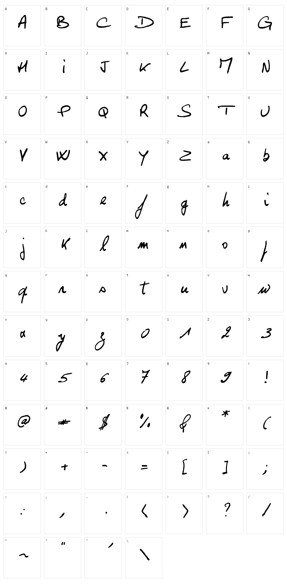 Georges Character Set