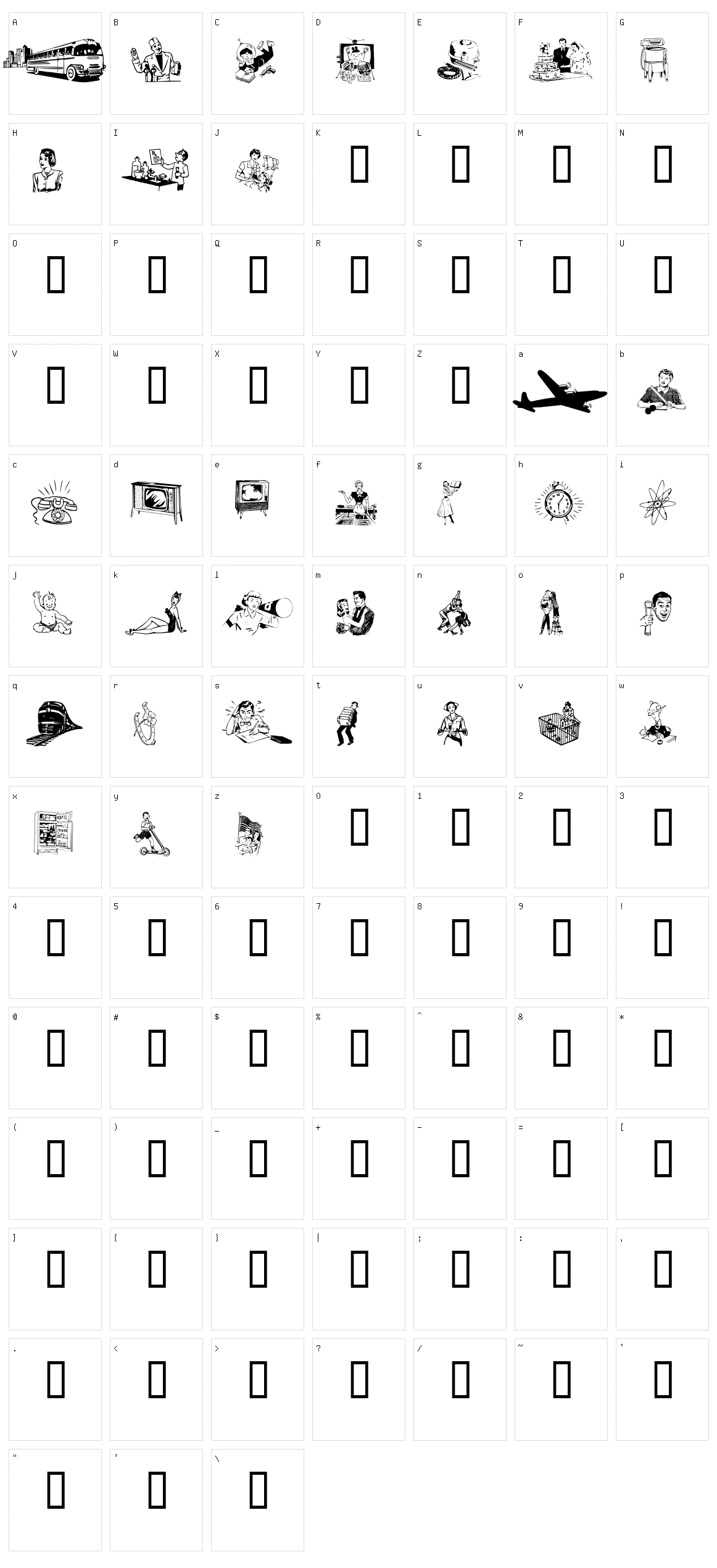 WM The 50s Character Set