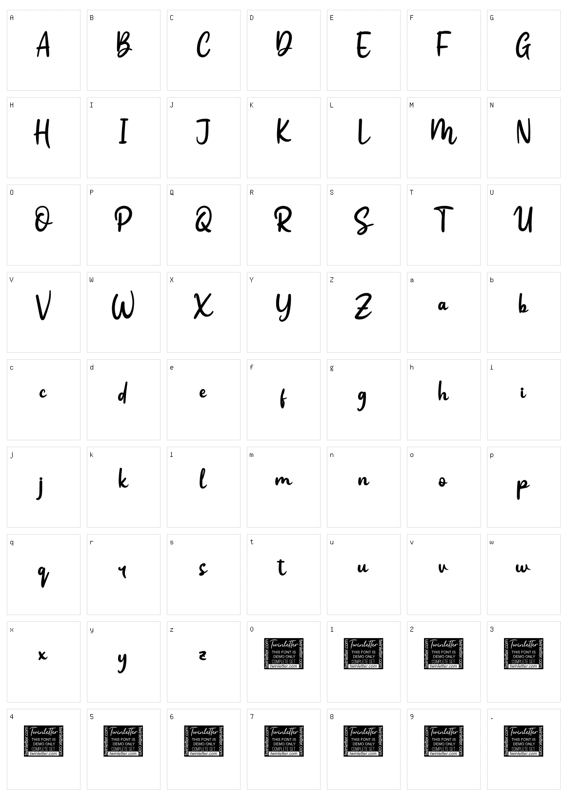 Gerdingan Character Set