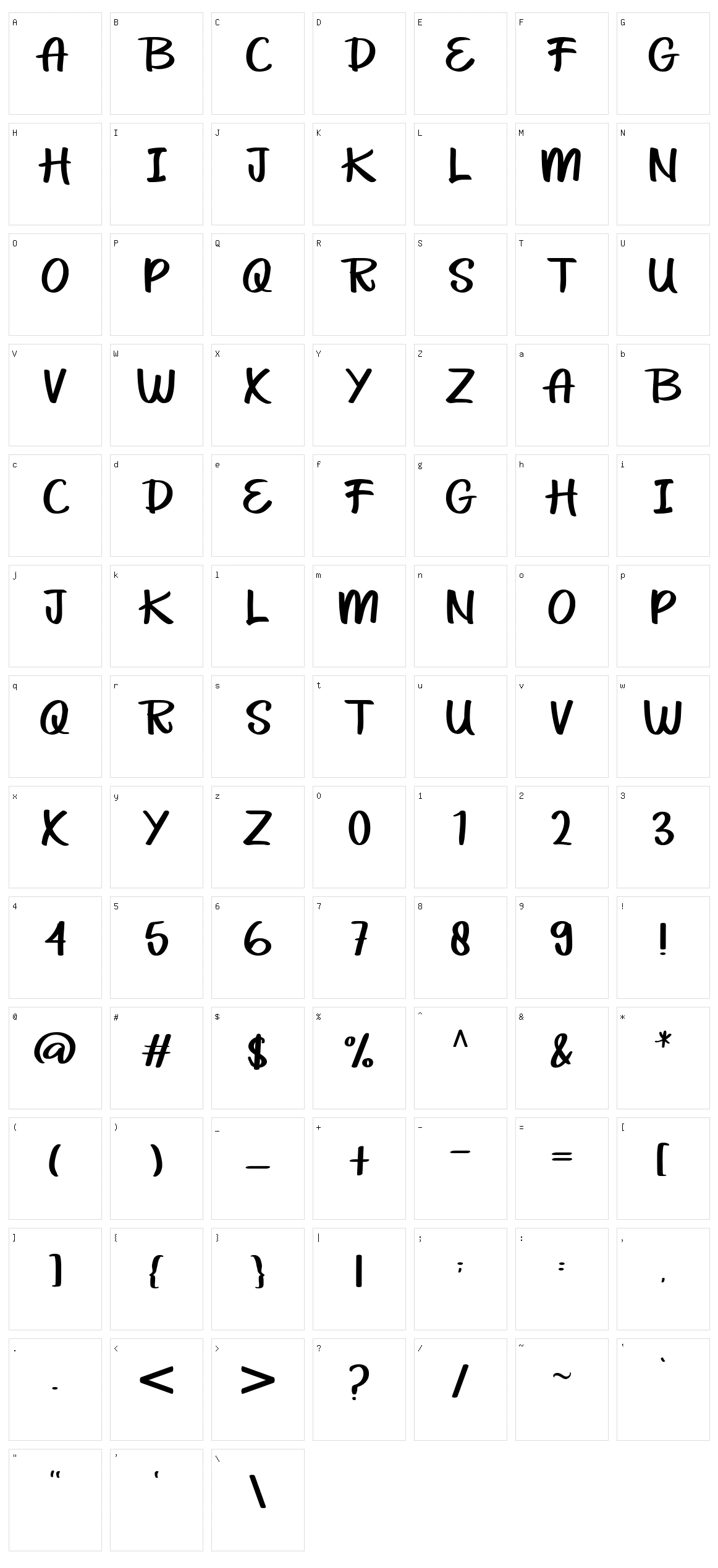 Get Relax Character Set