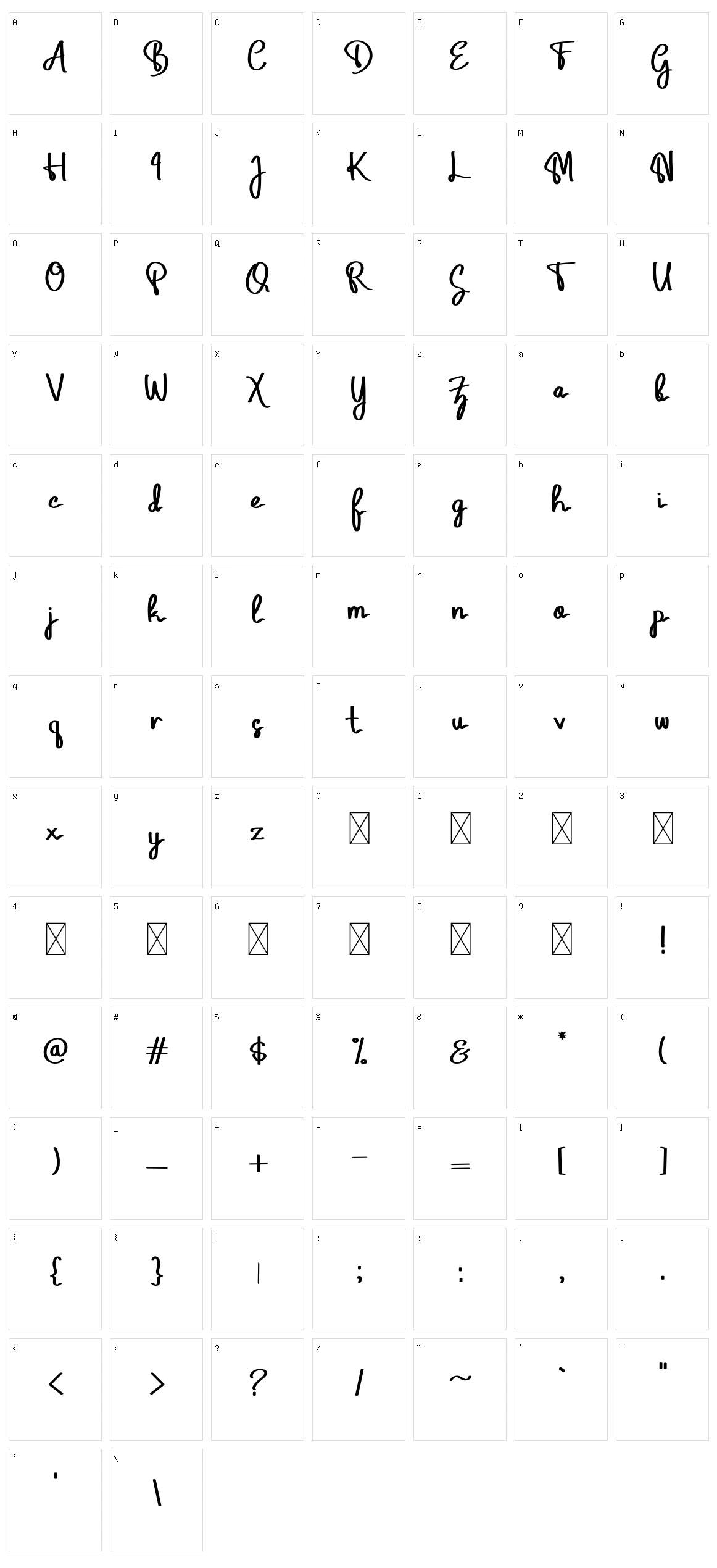 Geulis Character Set