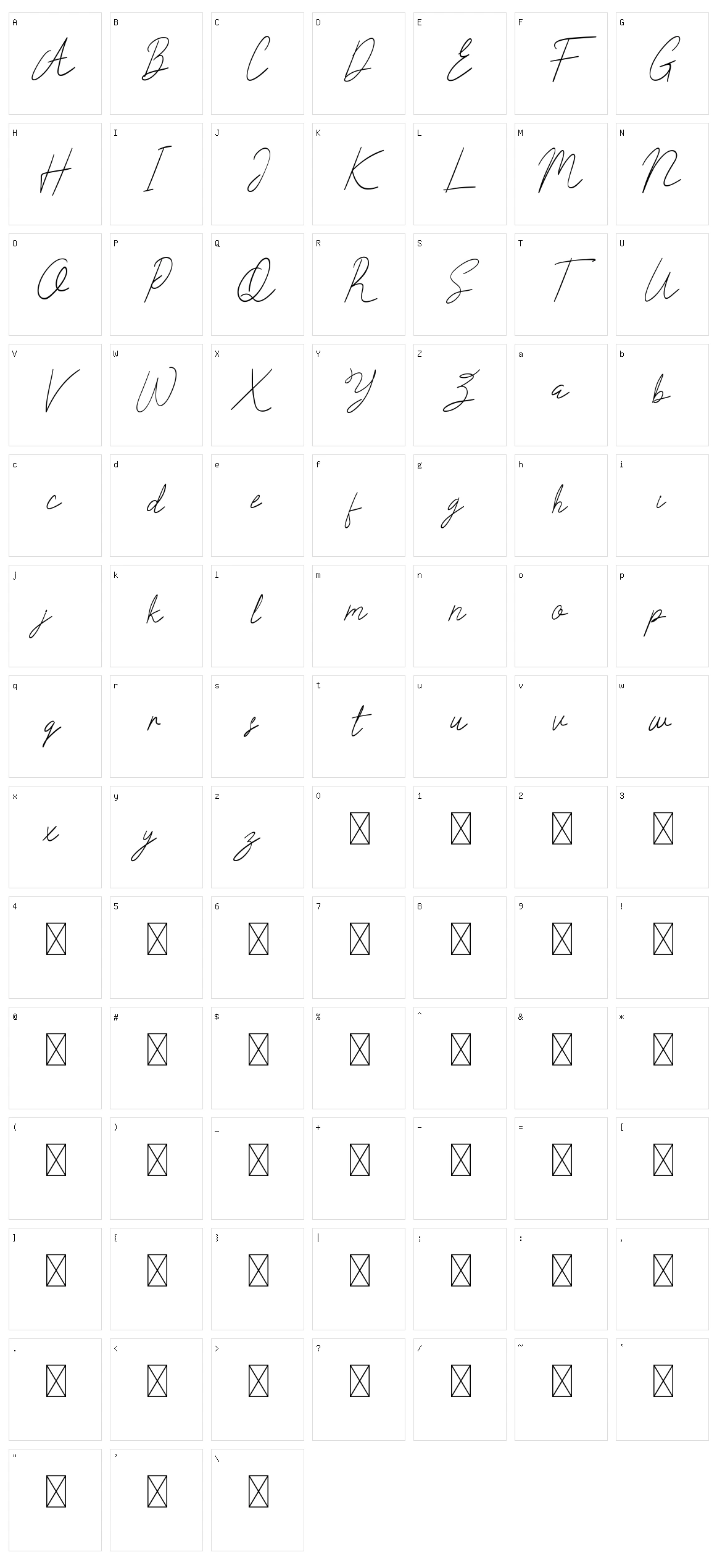 Ghivton Character Set