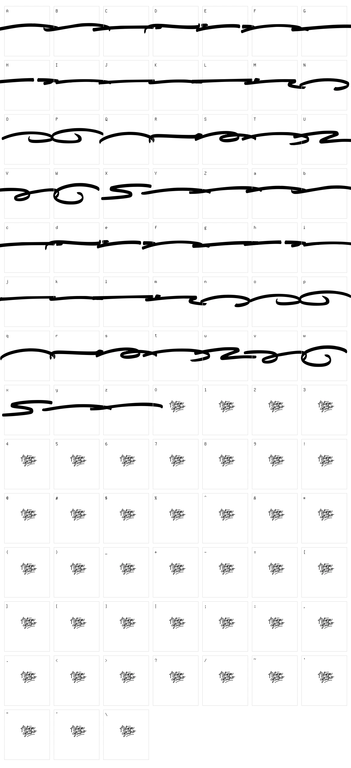 Gilligan Coast Character Set