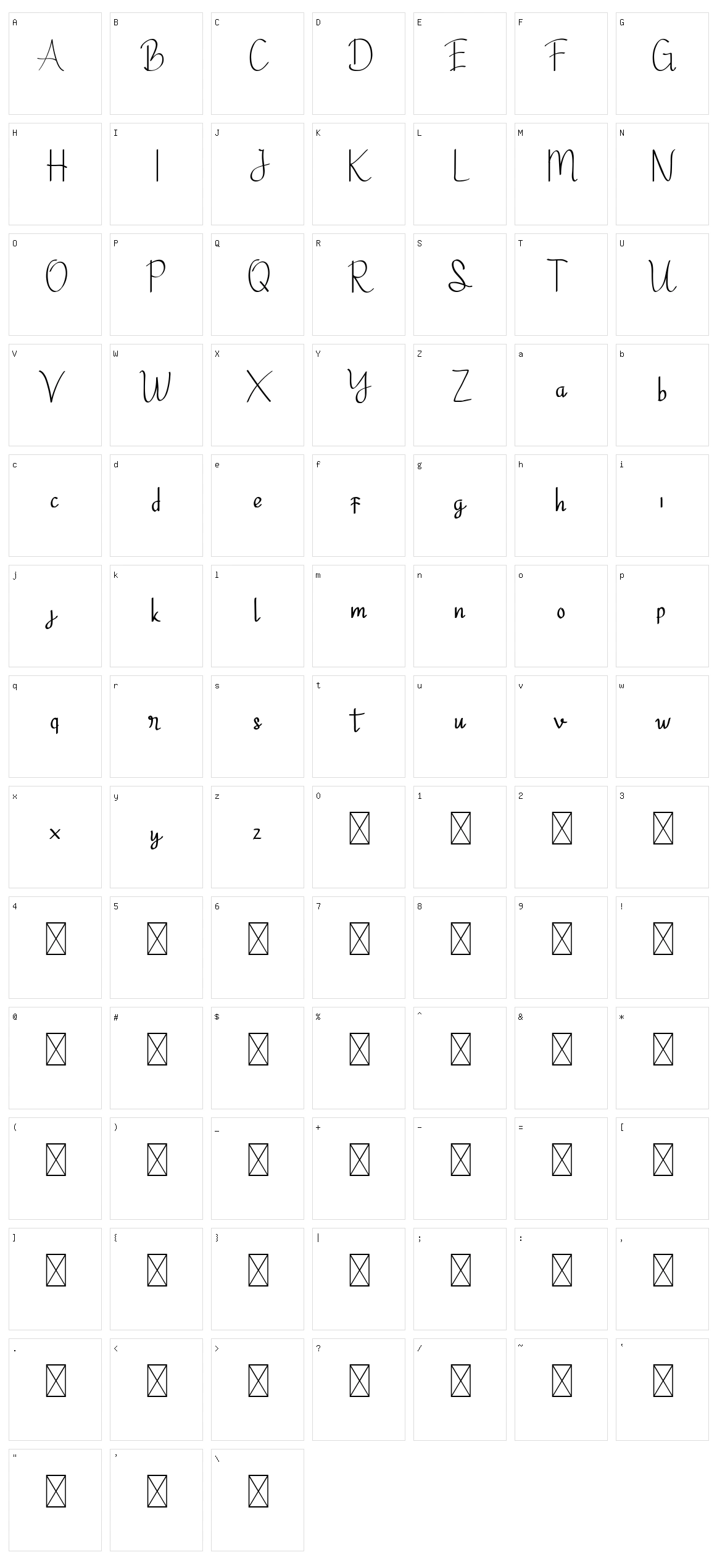 Ginger Spice Character Set