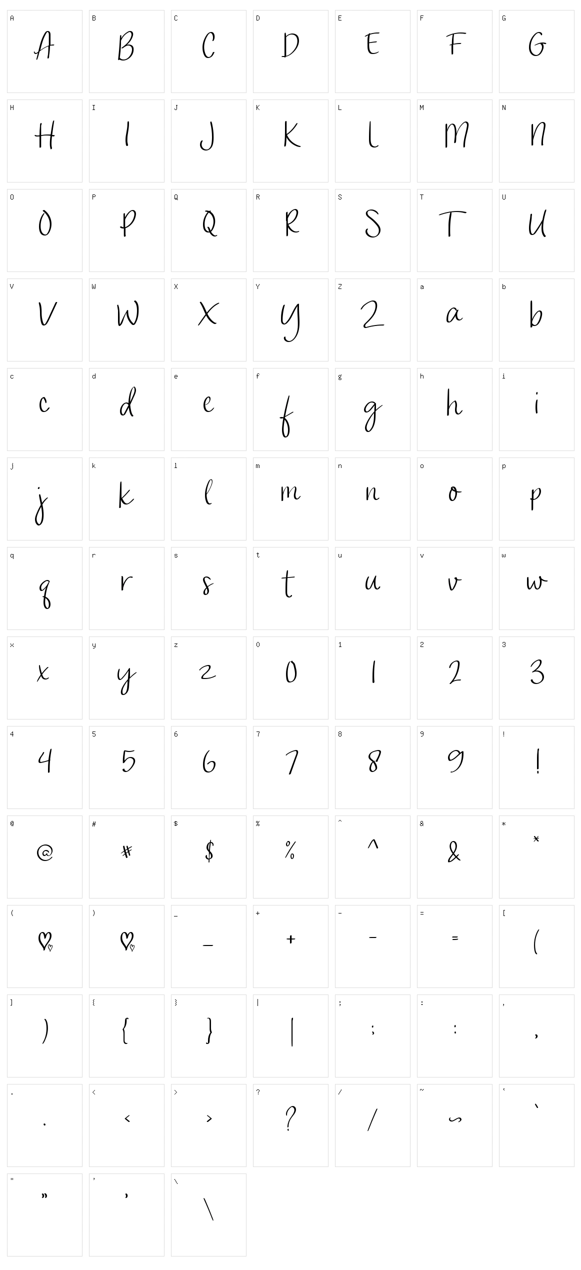 Give Love Character Set