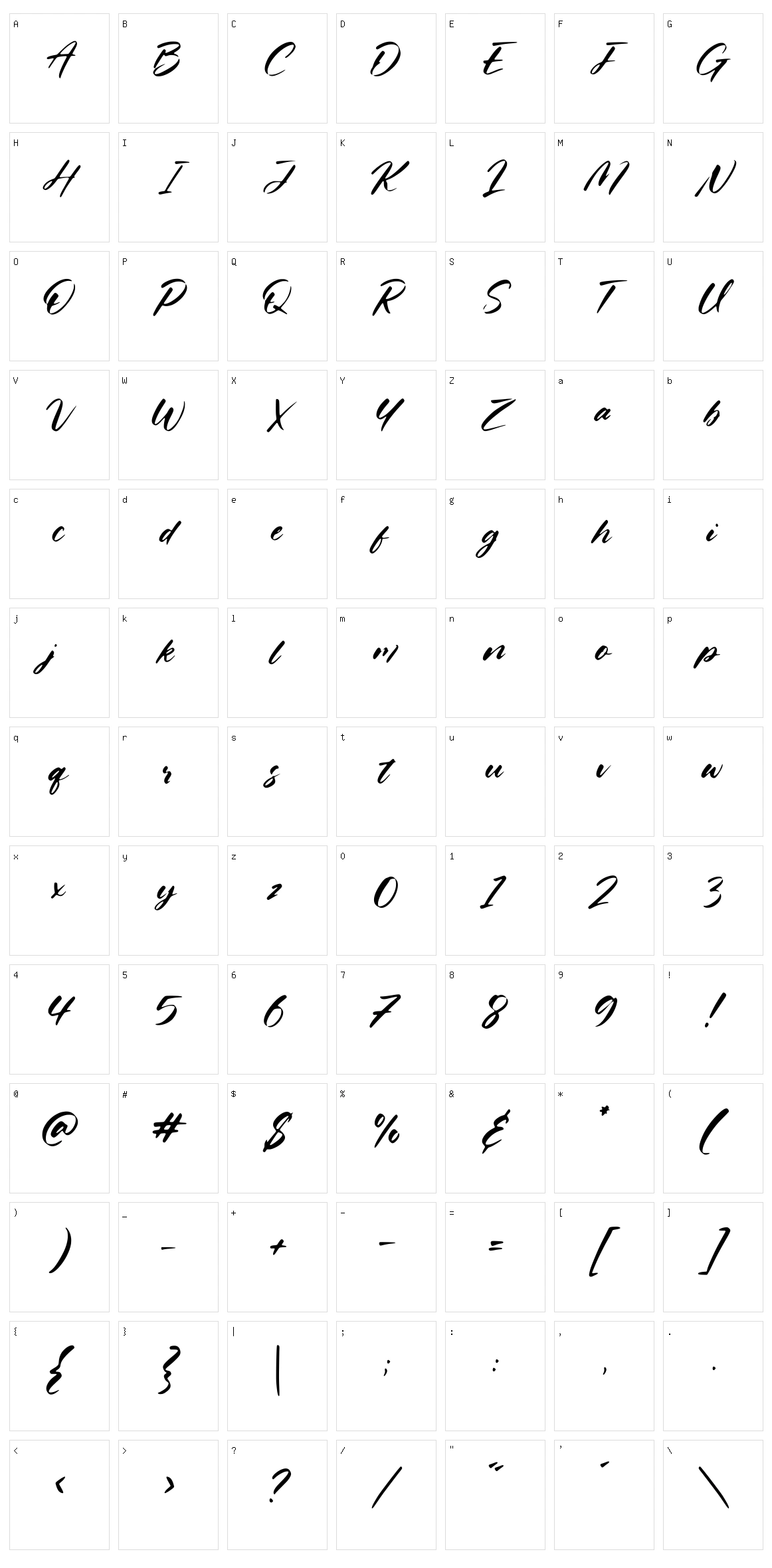 Gladiatore Character Set