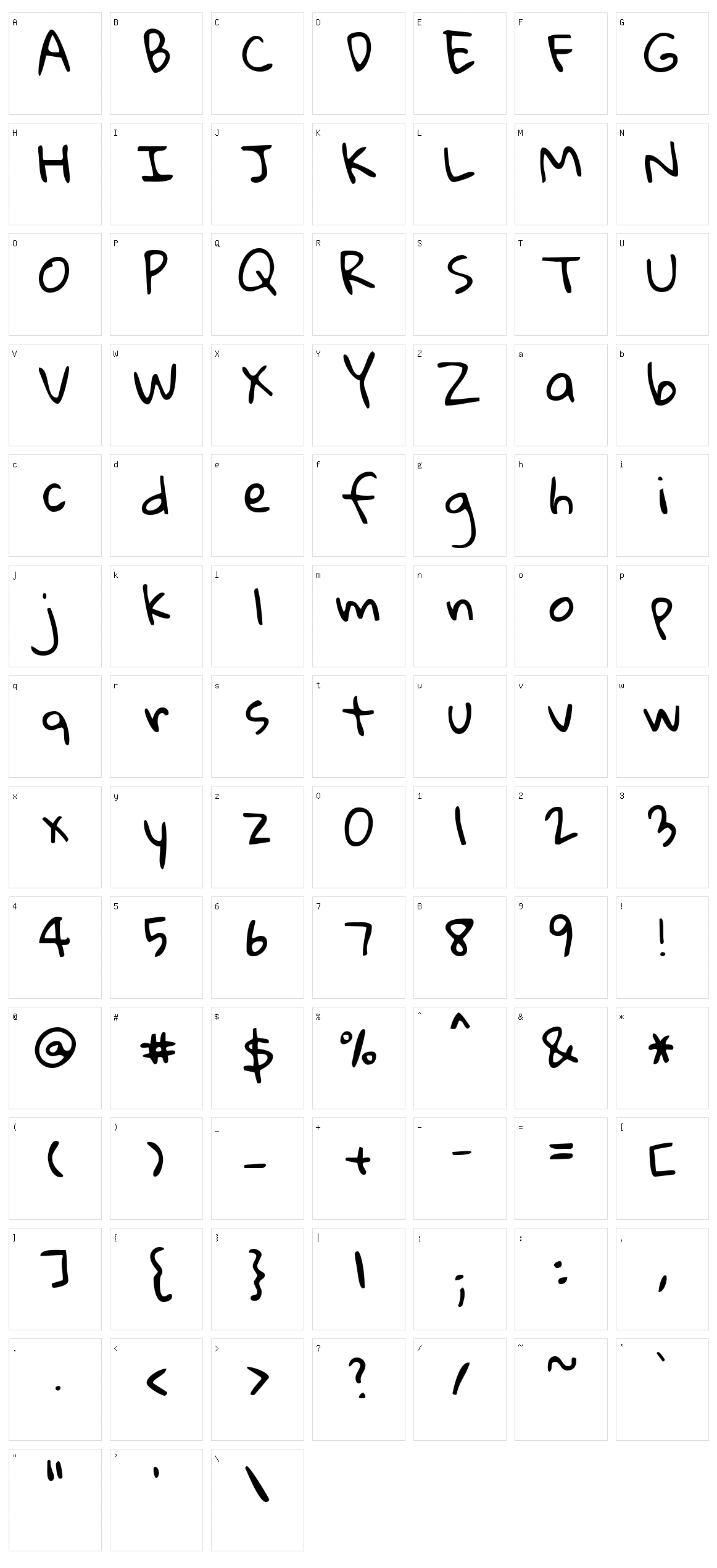 Gloria Hallelujah Character Set