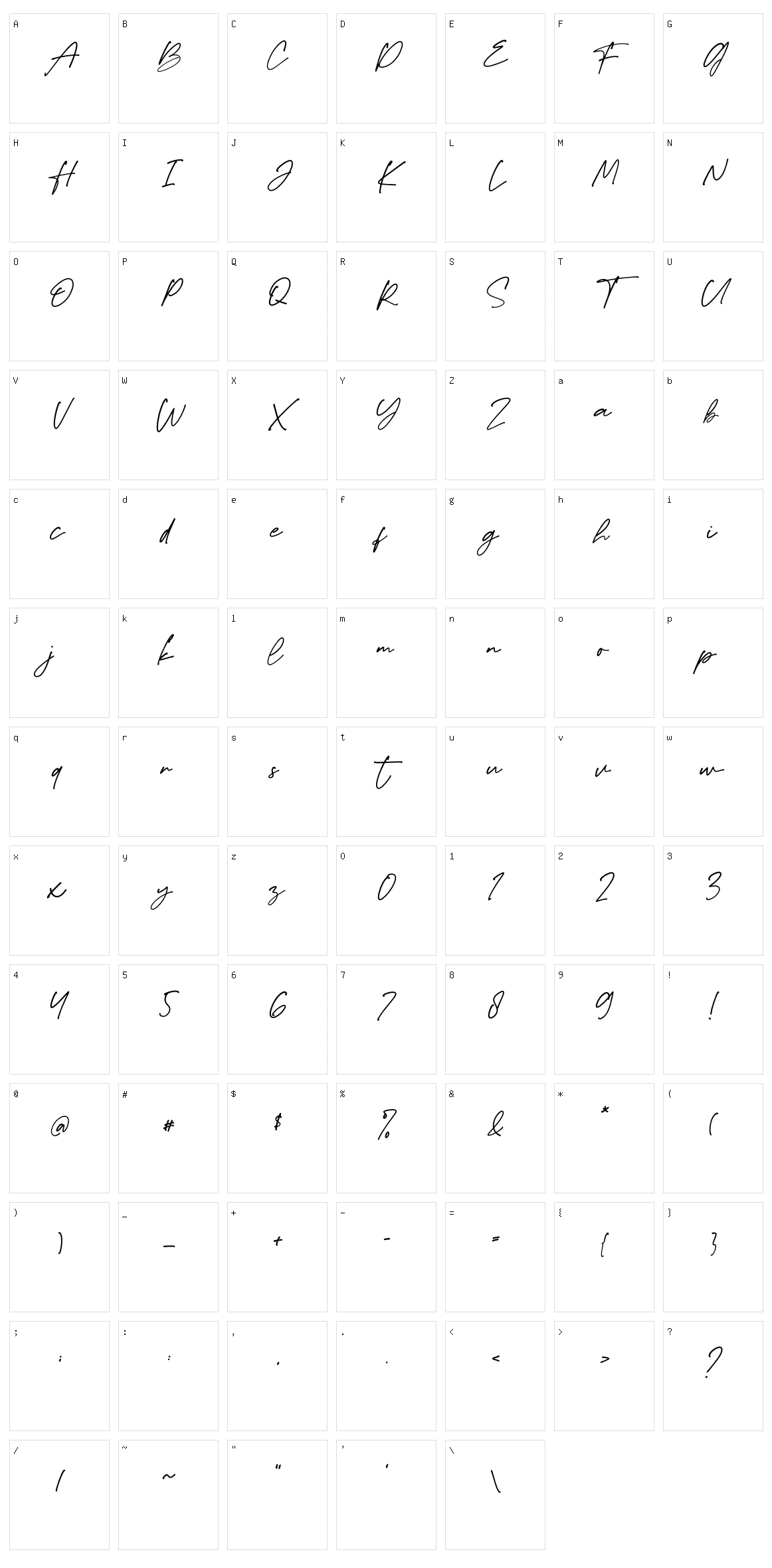 Gloved Character Set